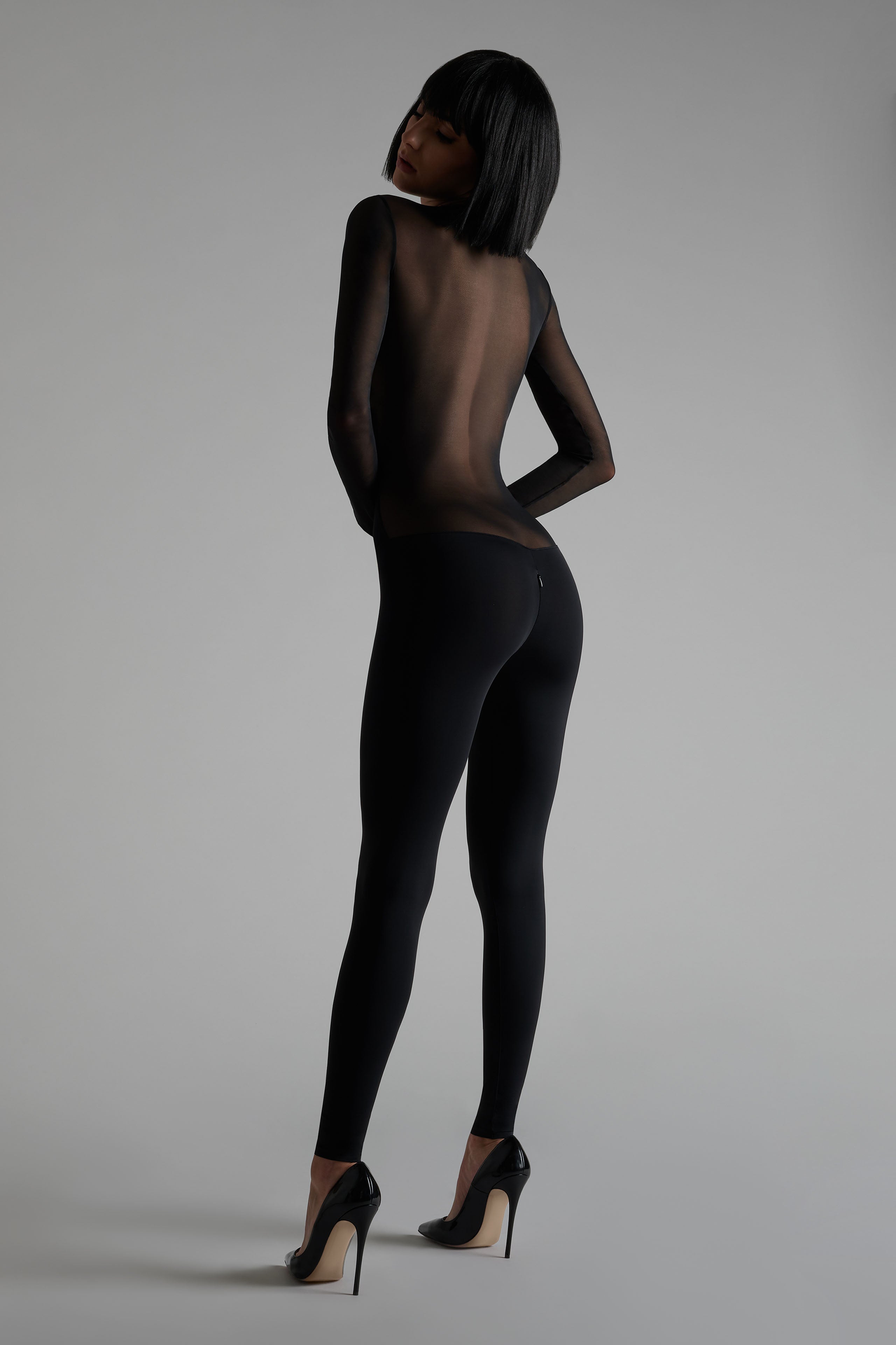 Long Sleeve Zip-Up Catsuit - Pure Tentation