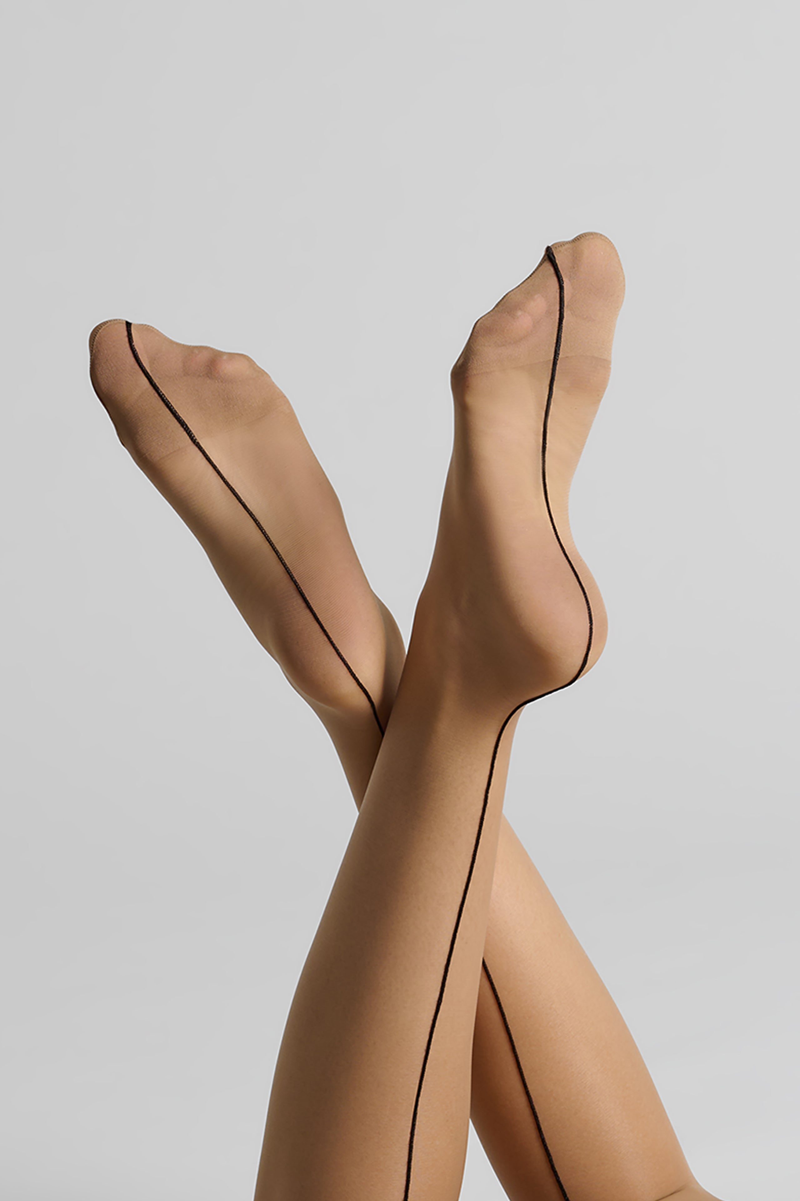 20D rolled seam cut stockings - Legwear