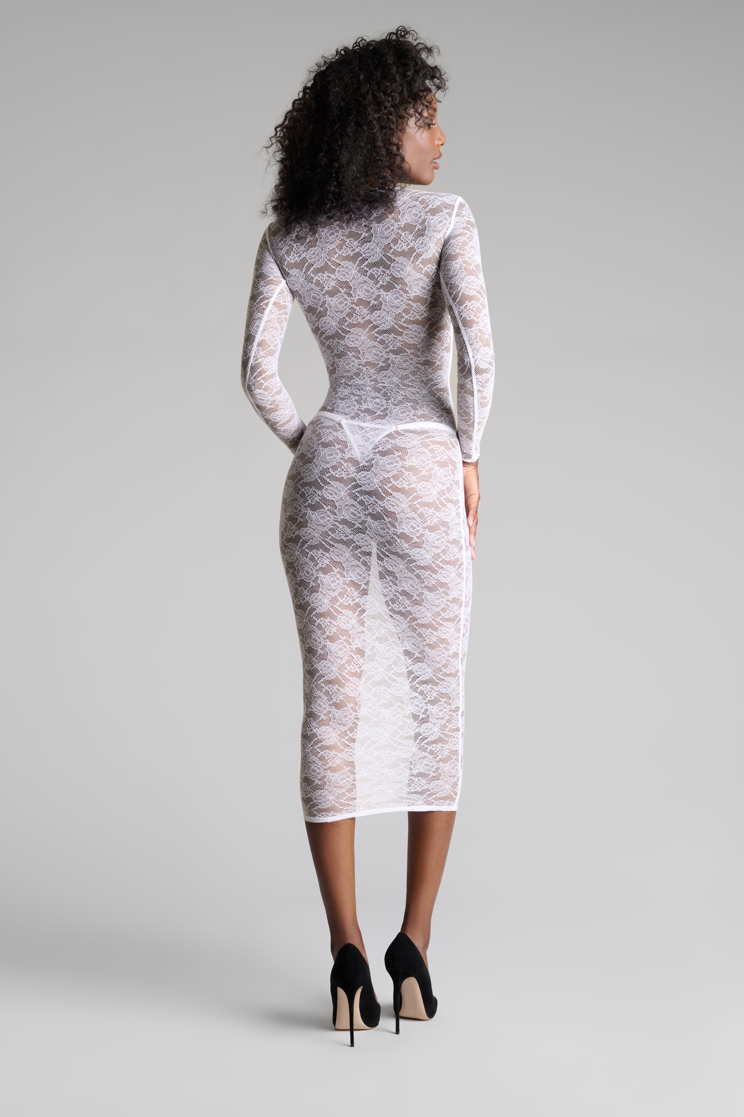 Robe midi manches longues - Flashback