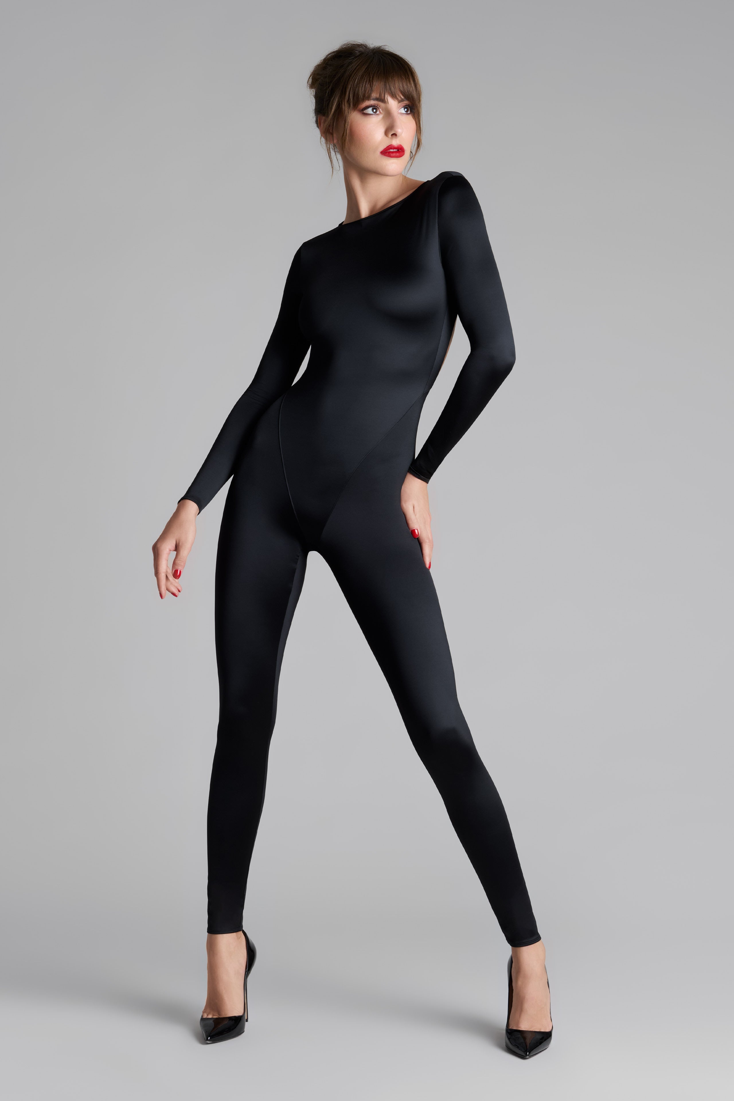 Catsuit a maniche lunghe con apertura sul retro - French Kiss