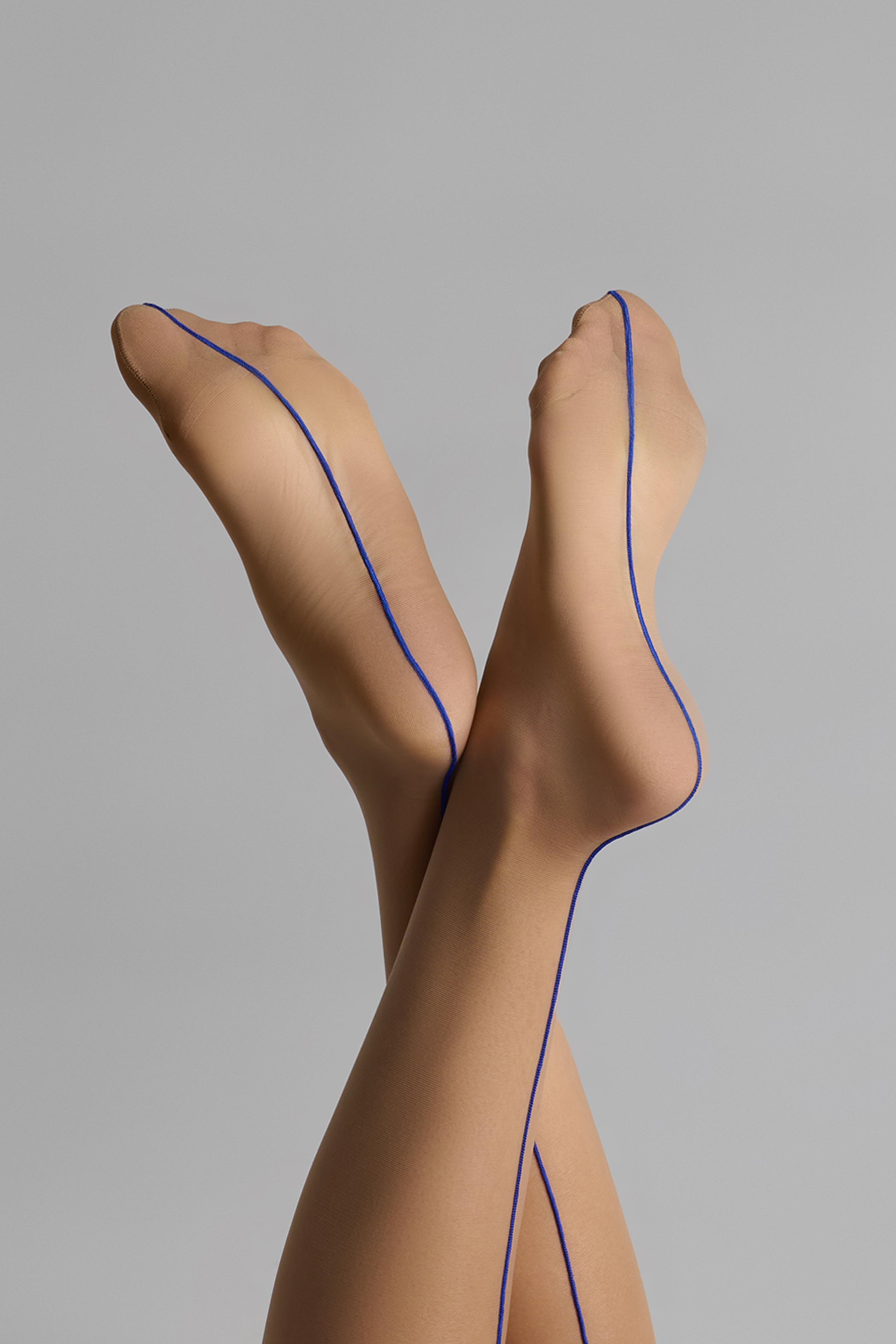 20D rolled seam cut stockings - Legwear