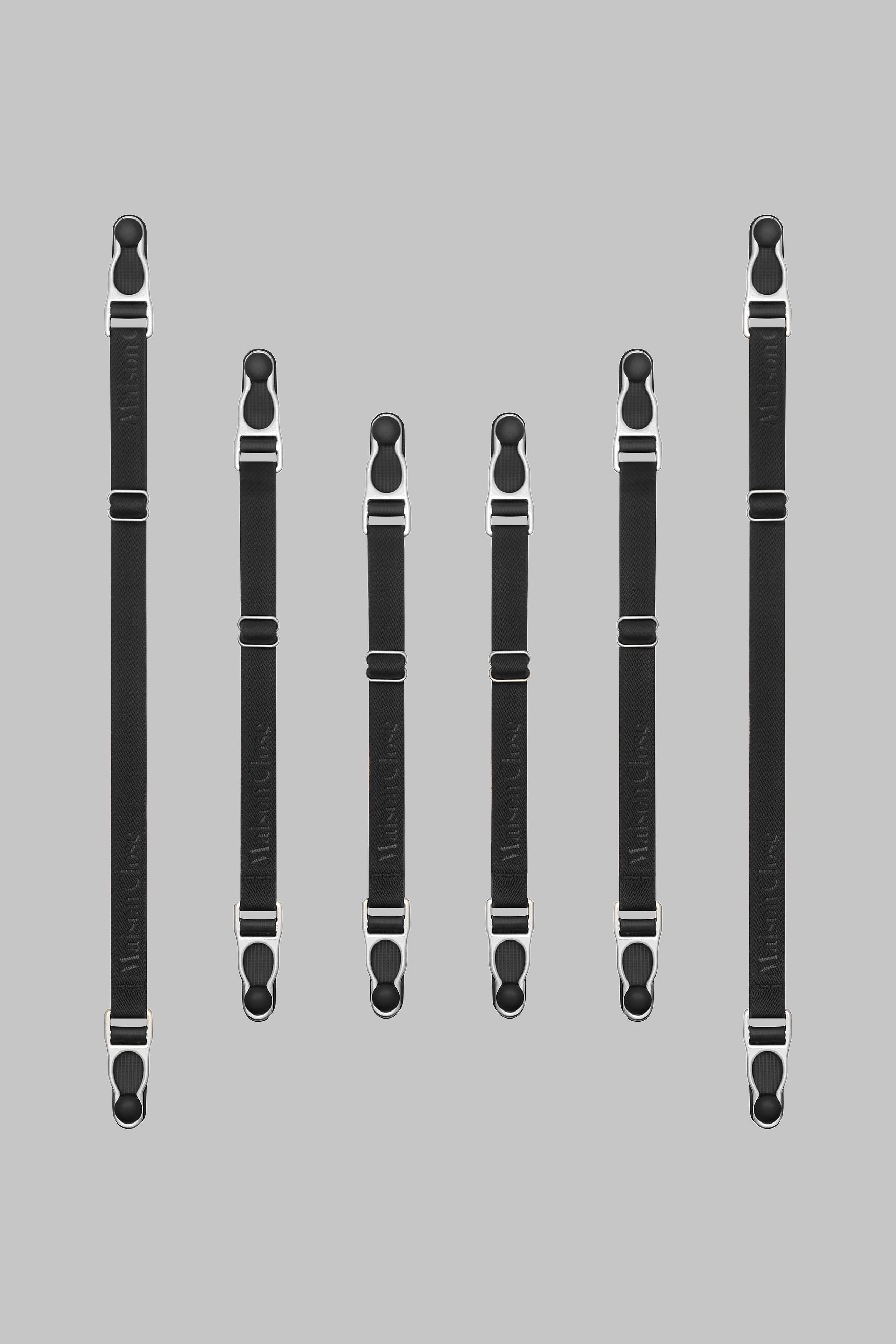 Double Stringhe reggicalze - Nero/Argento - Signature