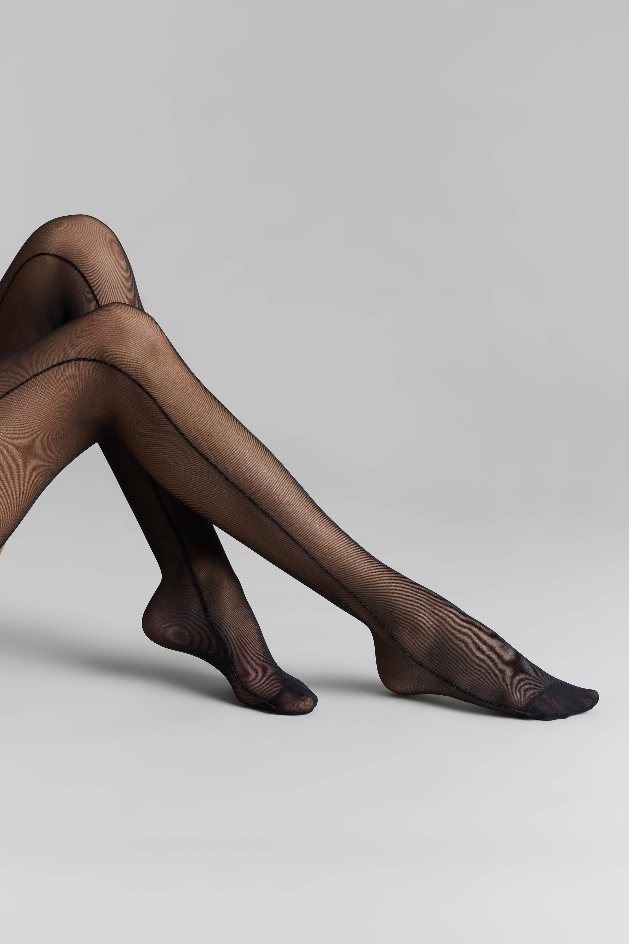Strümpfe mit 2 Nähten gerolltem Schnitt 20D - Legwear