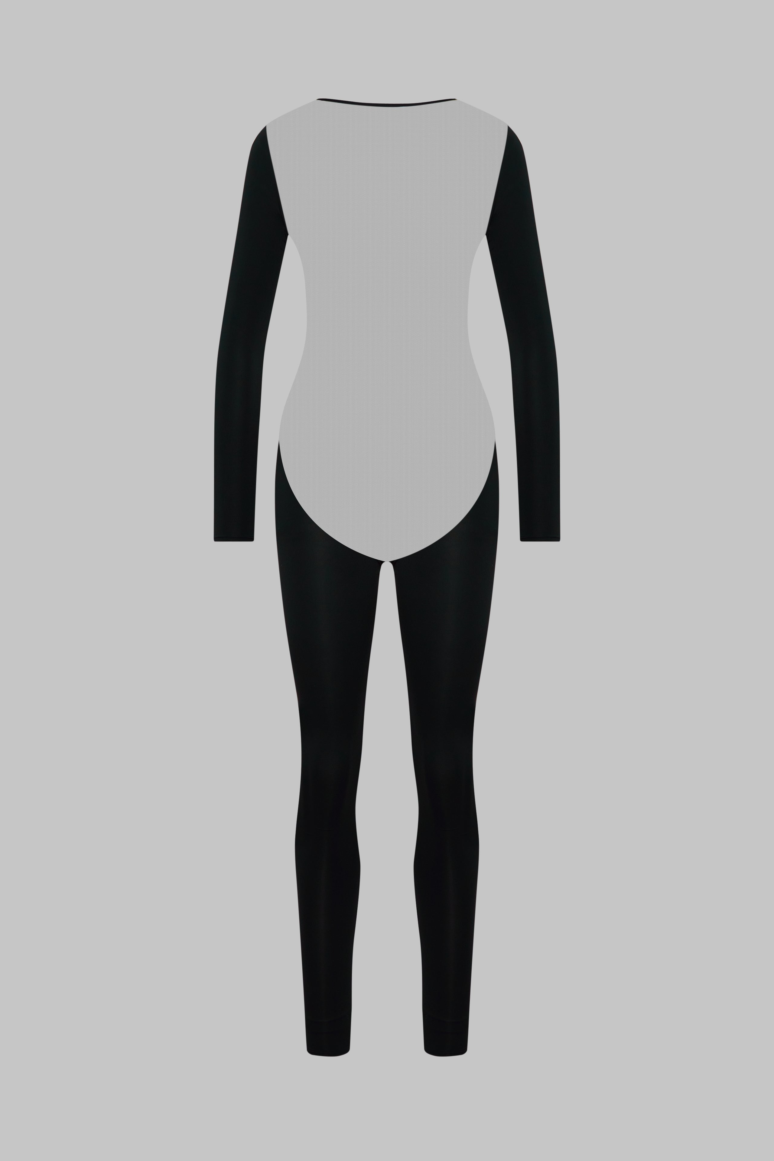 Catsuit con Maniche Lunghe e Schiena Trasparente - Pure Tentation