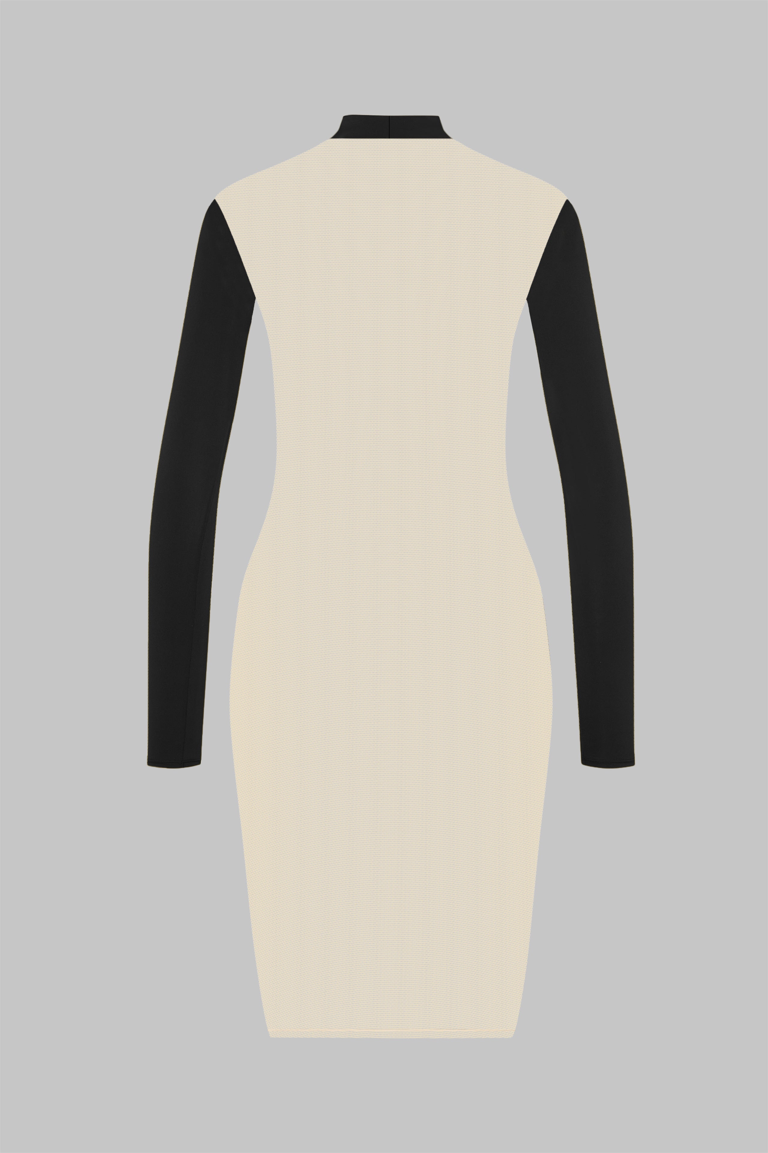 Long-sleeved sheer-back dress - Pure Tentation