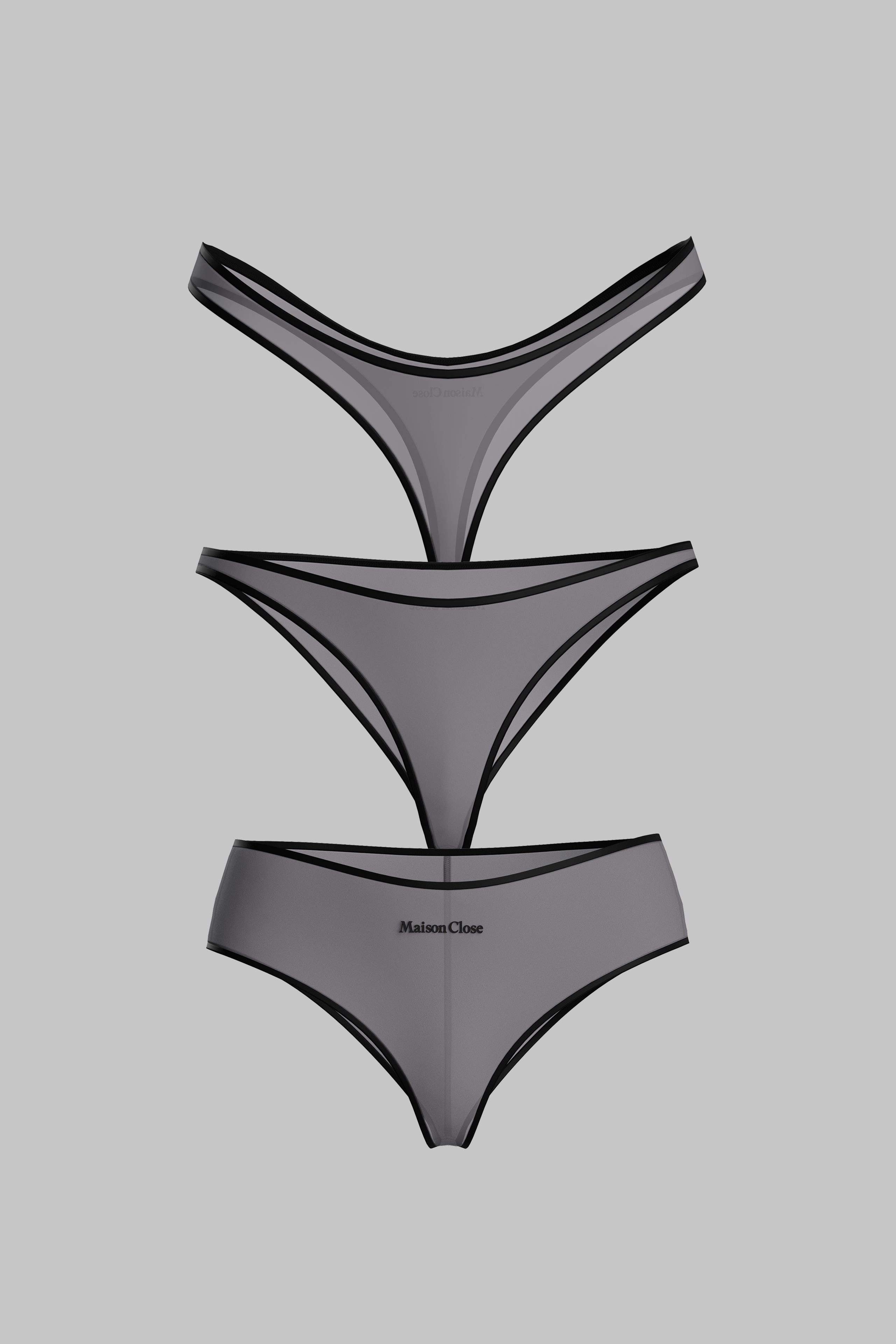 Set aus 3 Dunkelgrau Unterteile - La Parisienne