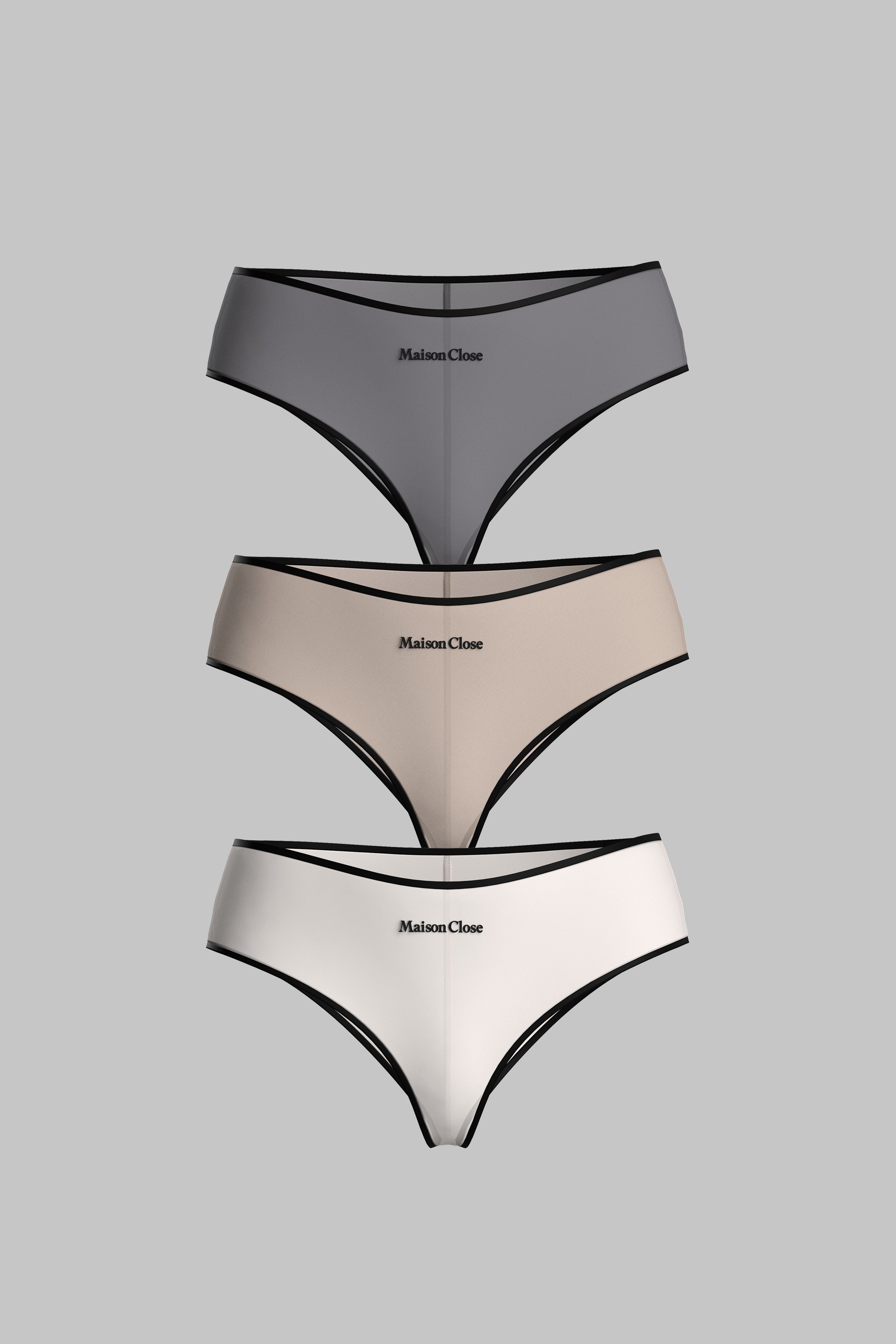Set aus 3 Dunkelbeige Unterteile - La Parisienne