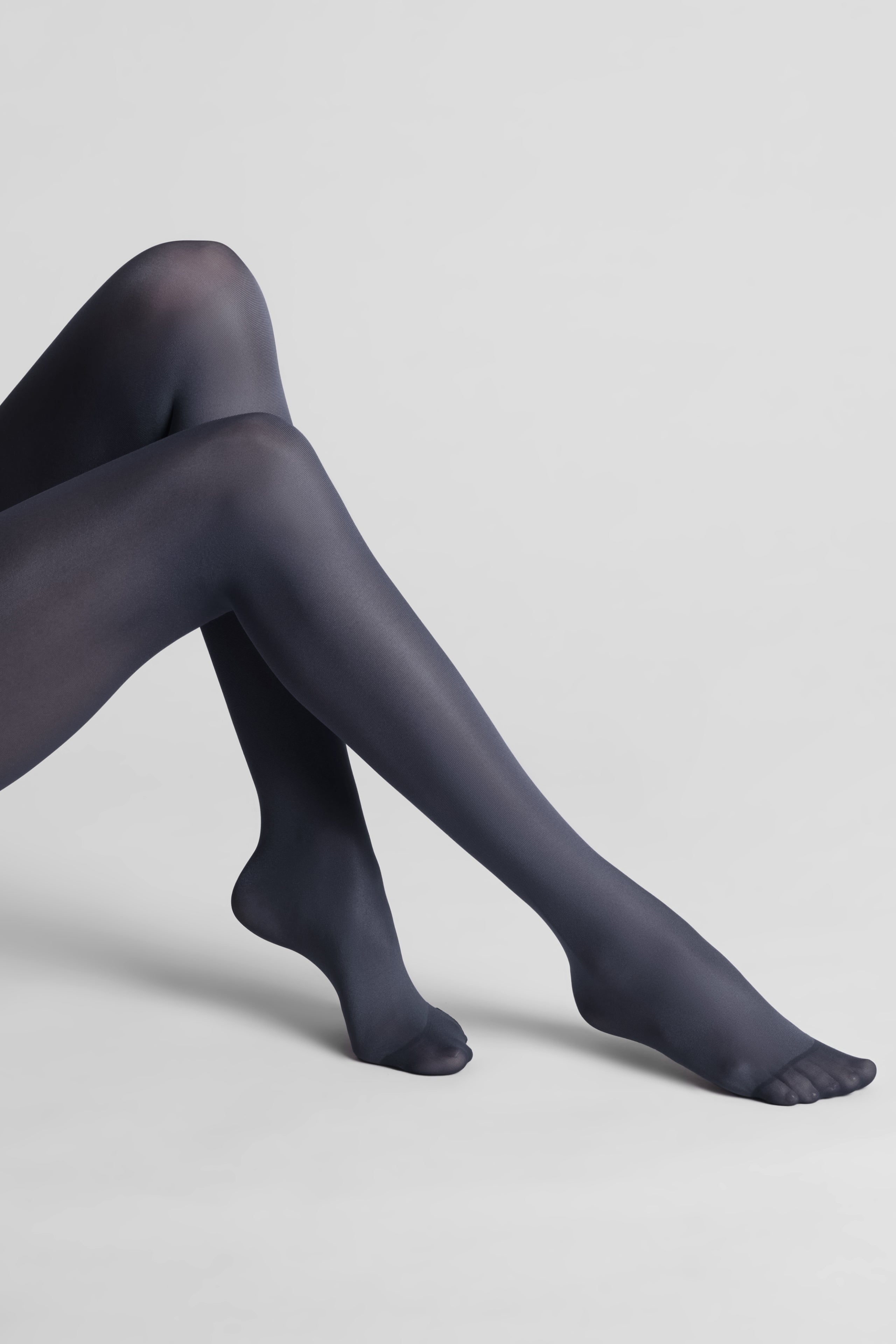 Strümpfe mit gerolltem Schnitt 40D - Grau - LEGWEAR