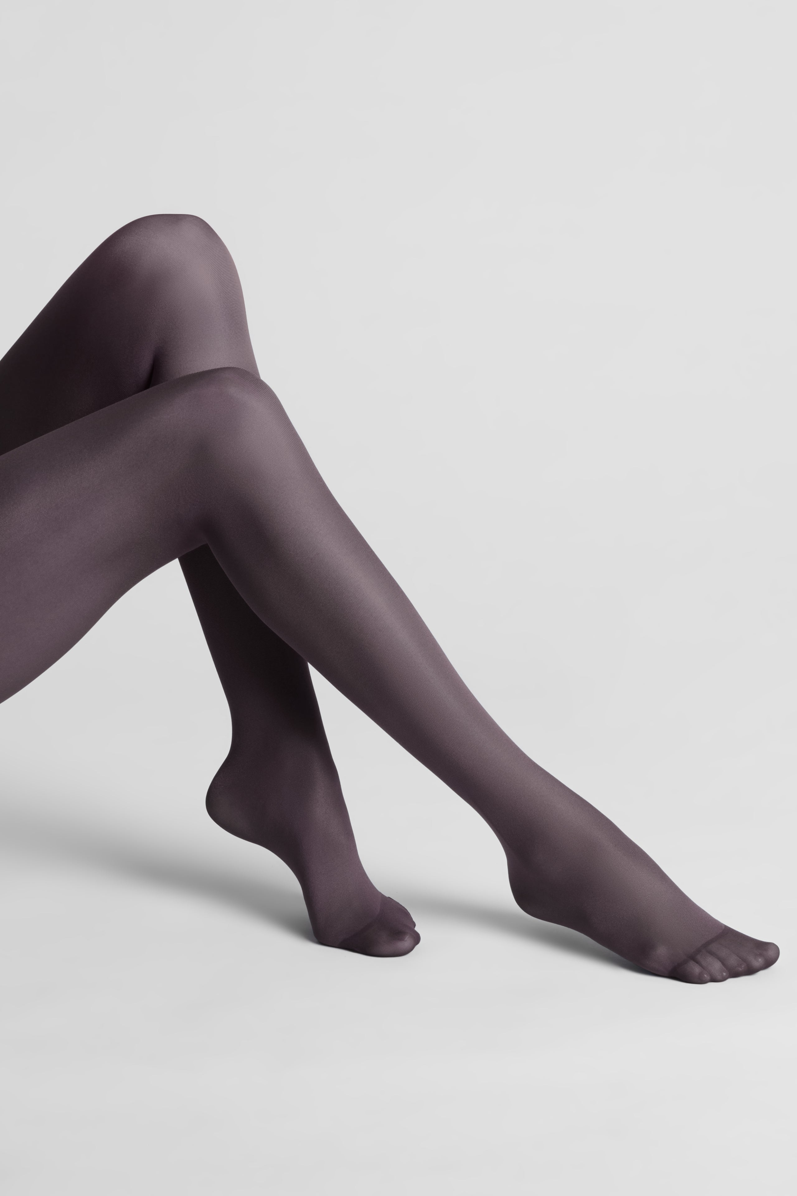Strümpfe mit gerolltem Schnitt 40D - Braun - LEGWEAR