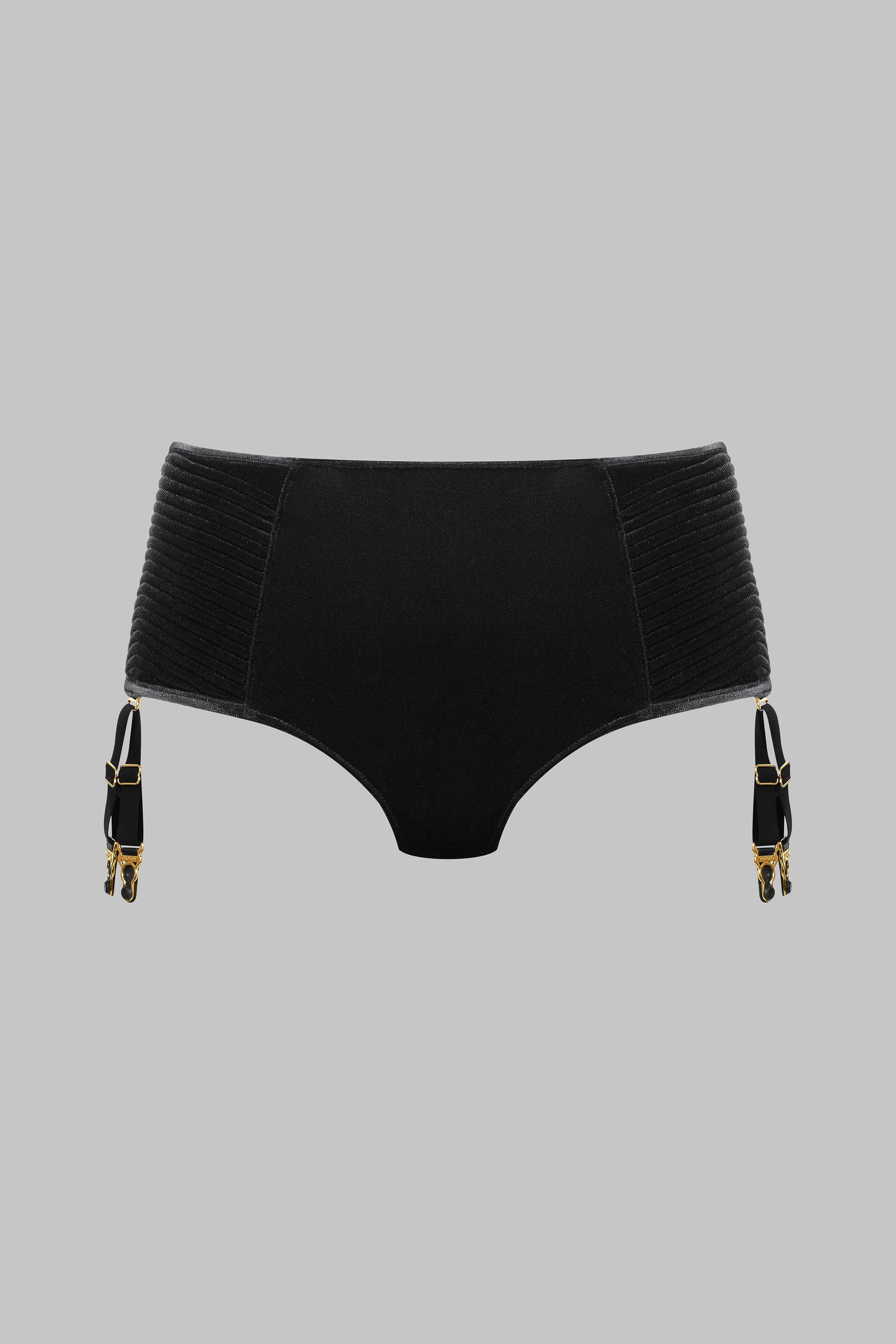 High-Waisted Briefs Garter Belt - ROCOCO