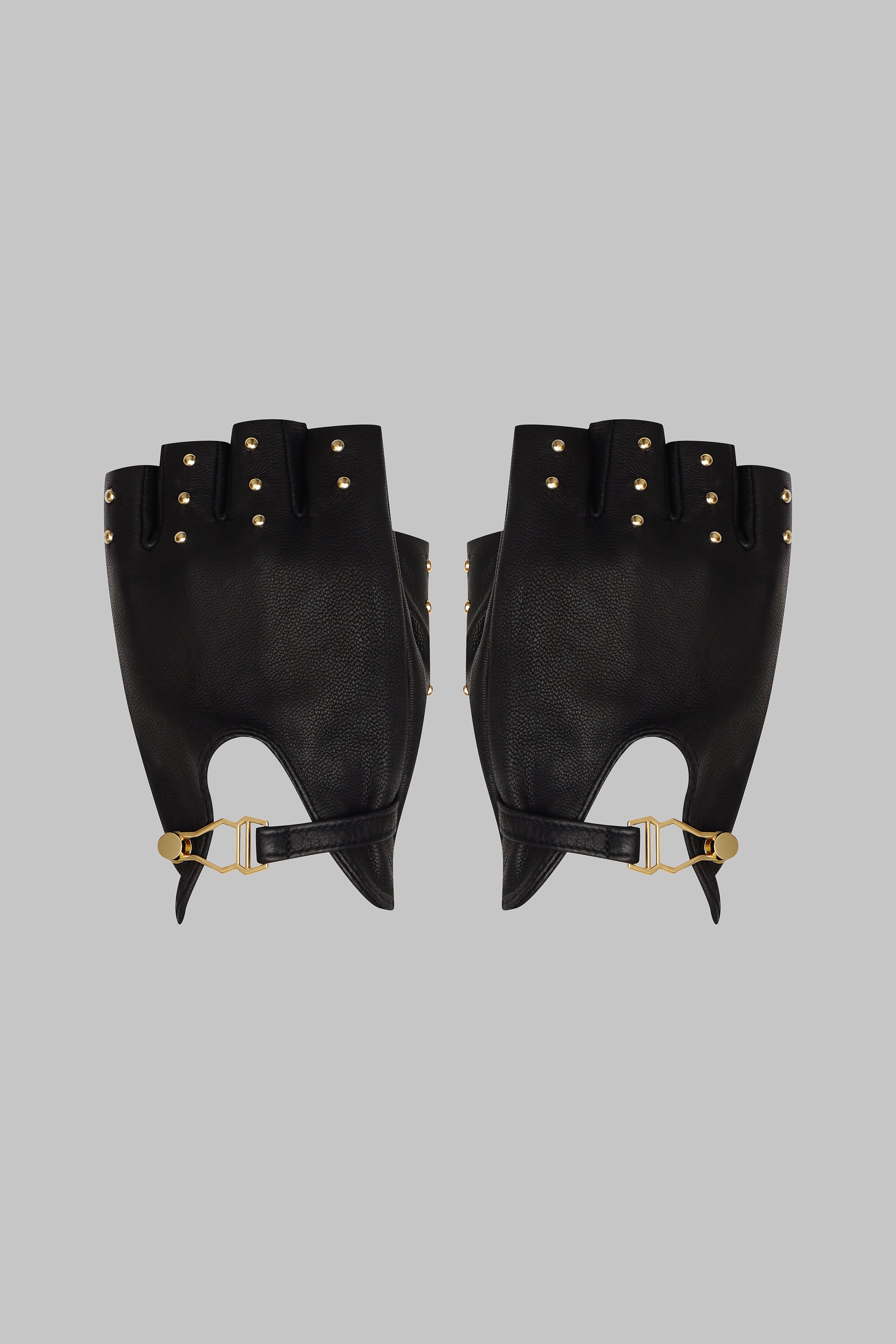 Mitaines cuir cloutées