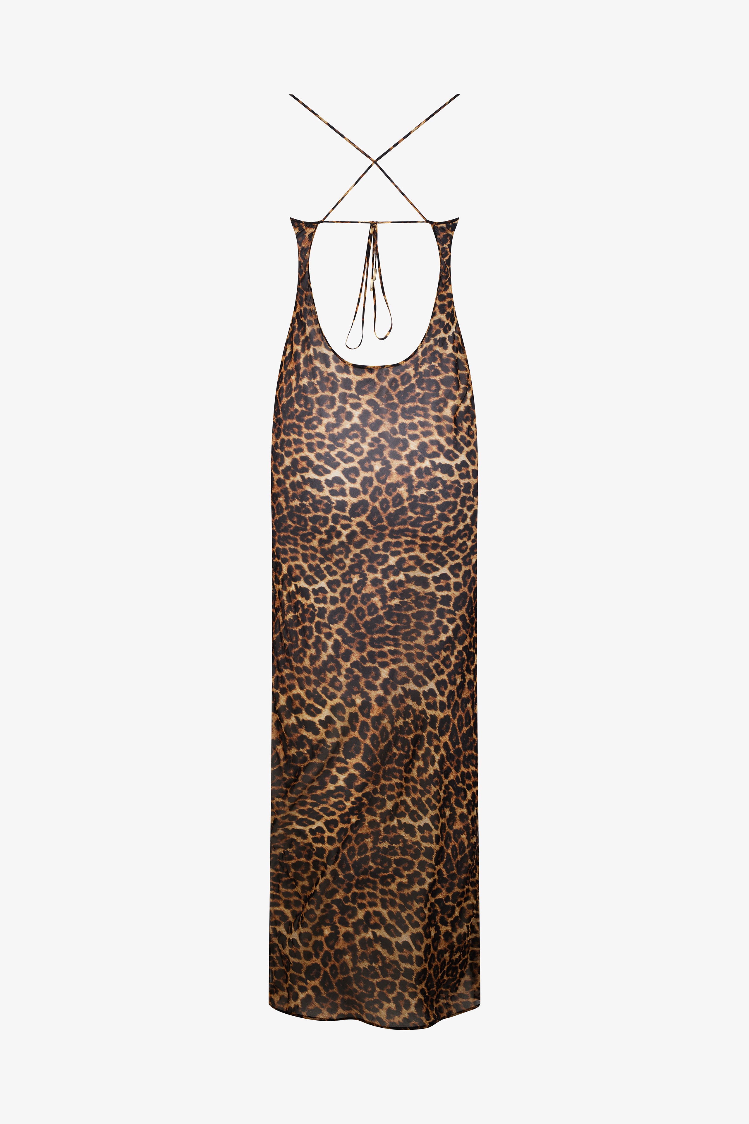 Long Backless Dress - Safari