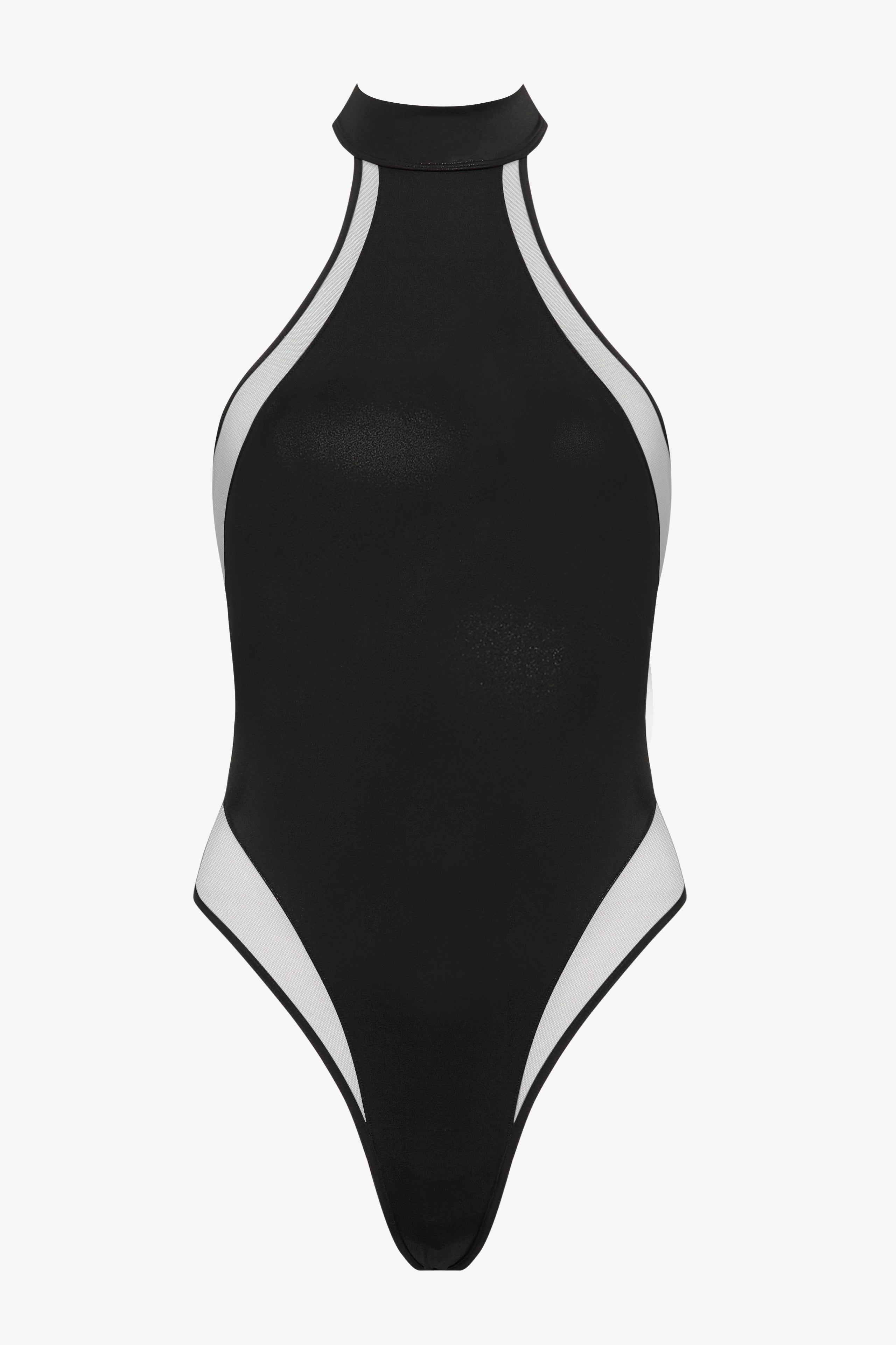 Halter-neck one-piece swimsuit - Minuit