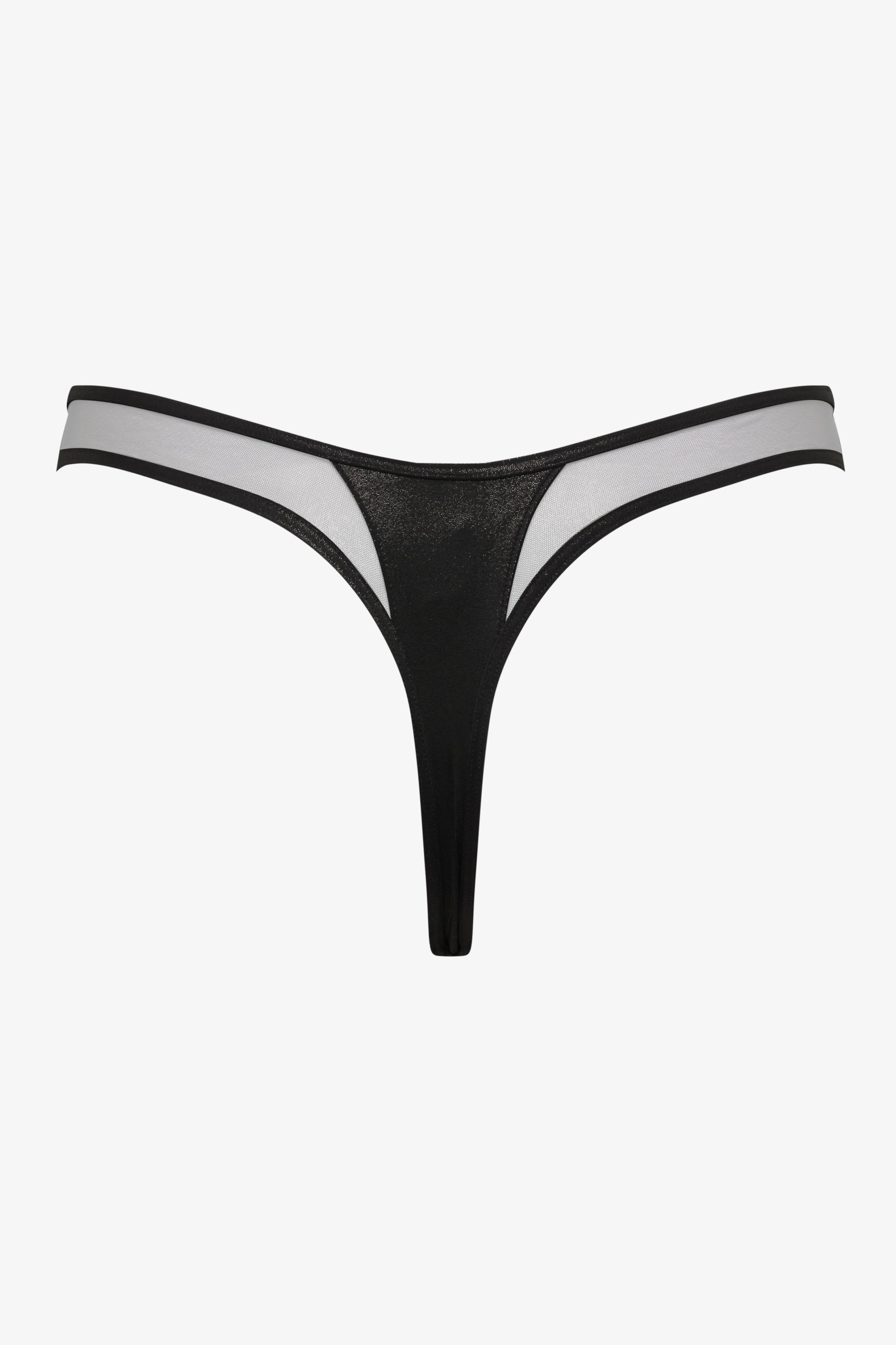 High-cut thong bikini bottom - Minuit