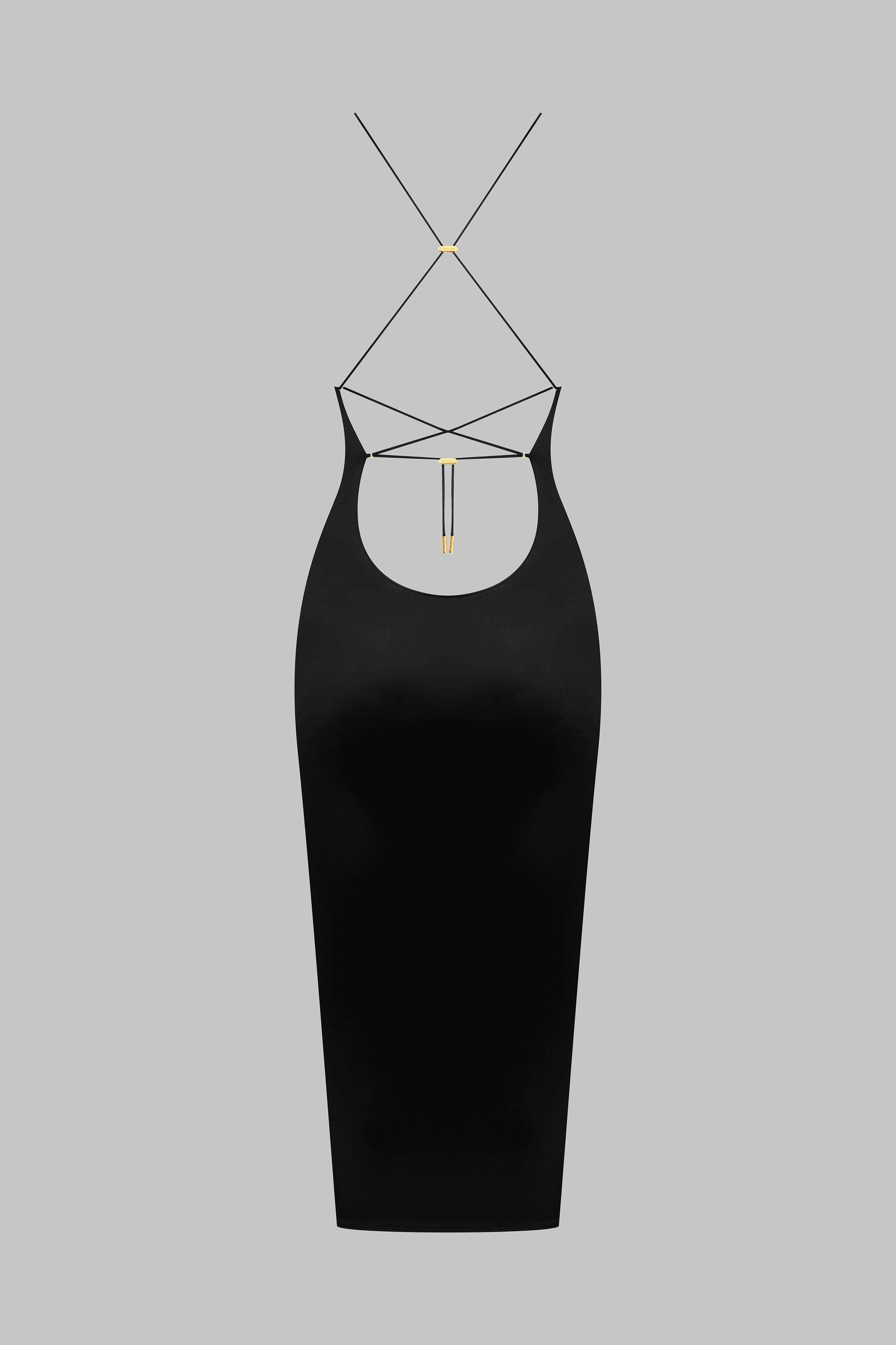 Open Back Midi Dress - French Kiss