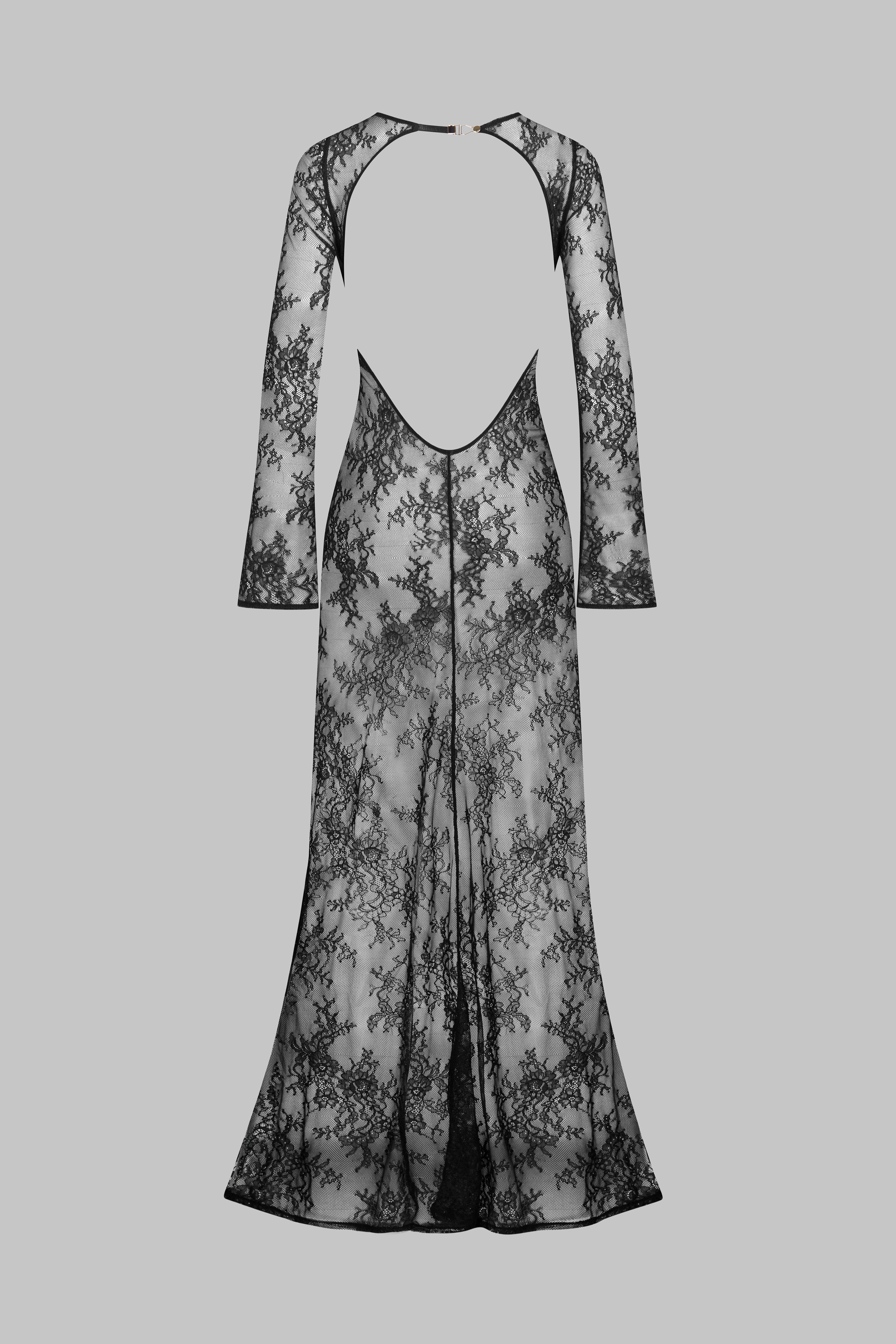 030 - Long lace backless dress - Le Vestiaire