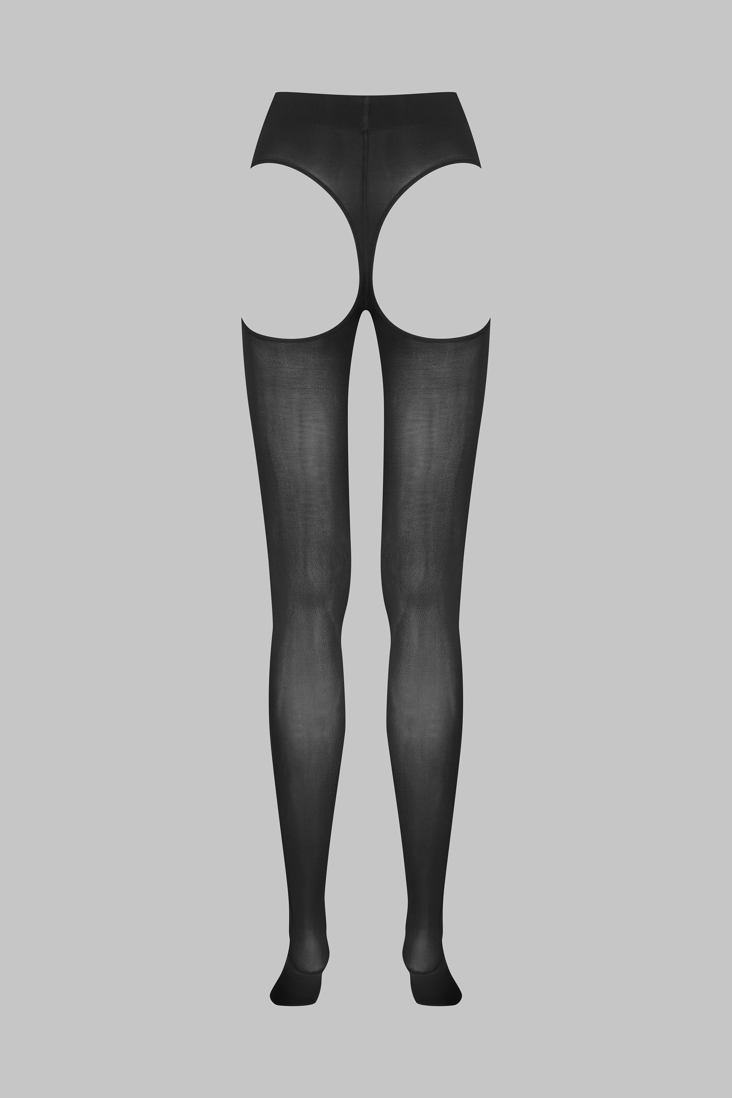 Collant Dos Ouvert 70D - Noir - LEGWEAR