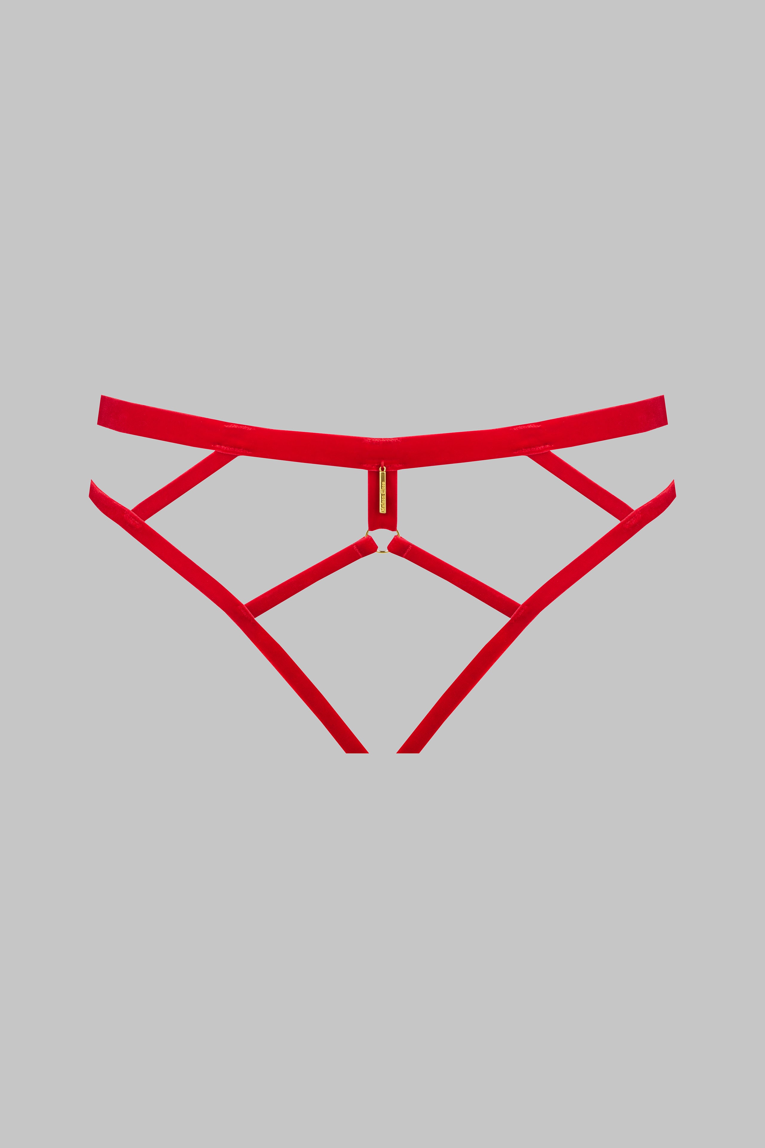 Culotte ouverte - Parure velours