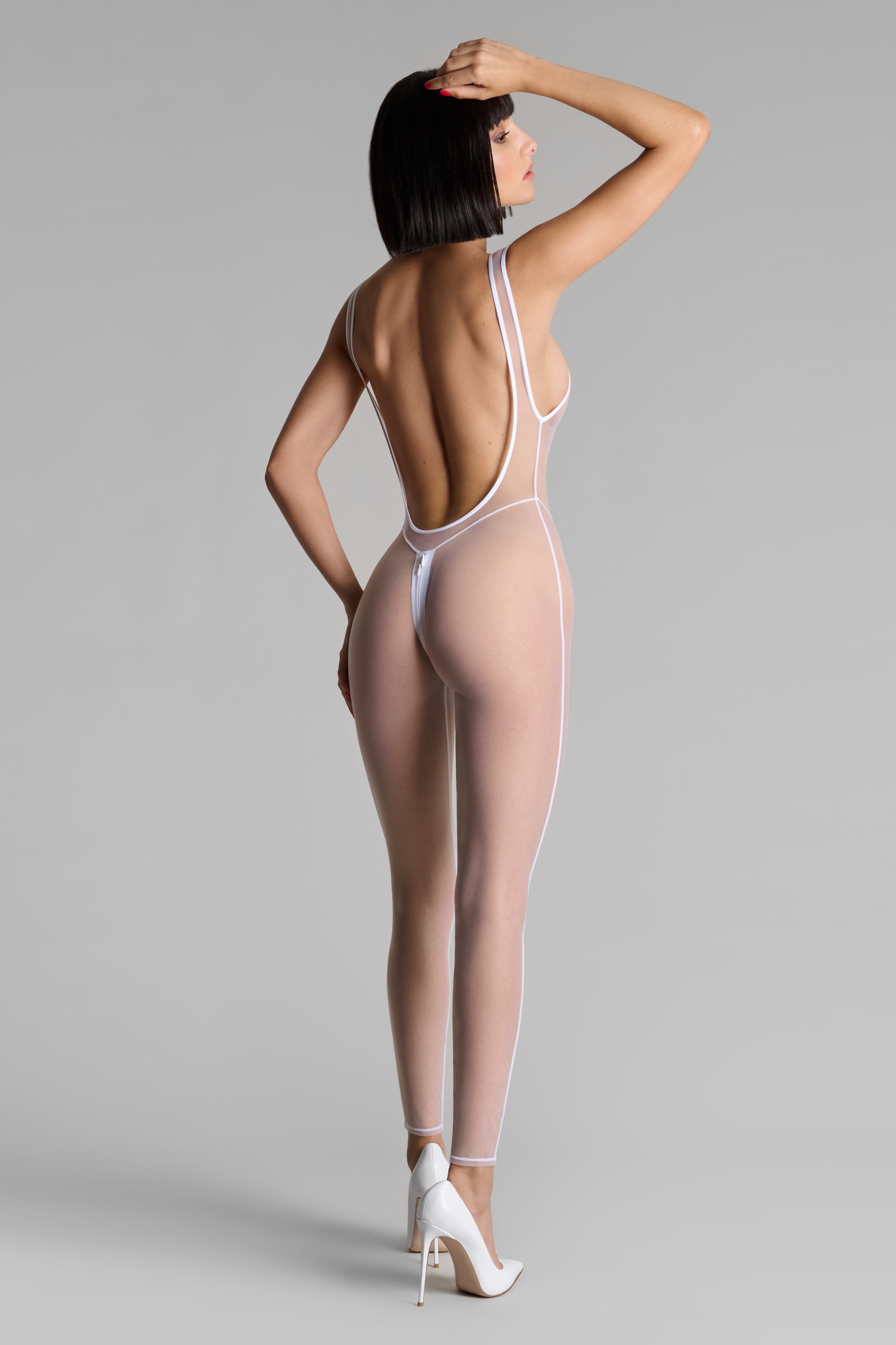 Catsuit ouvrable bretelles - Pure Tentation