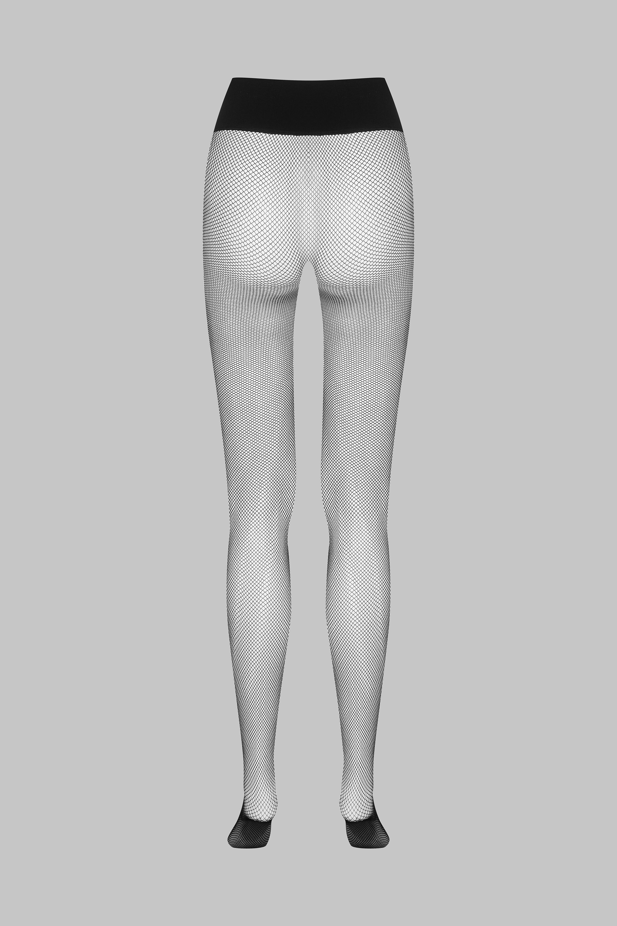 Collant Seamless Résille - Noir - Scandale x Maison Close - LEGWEAR