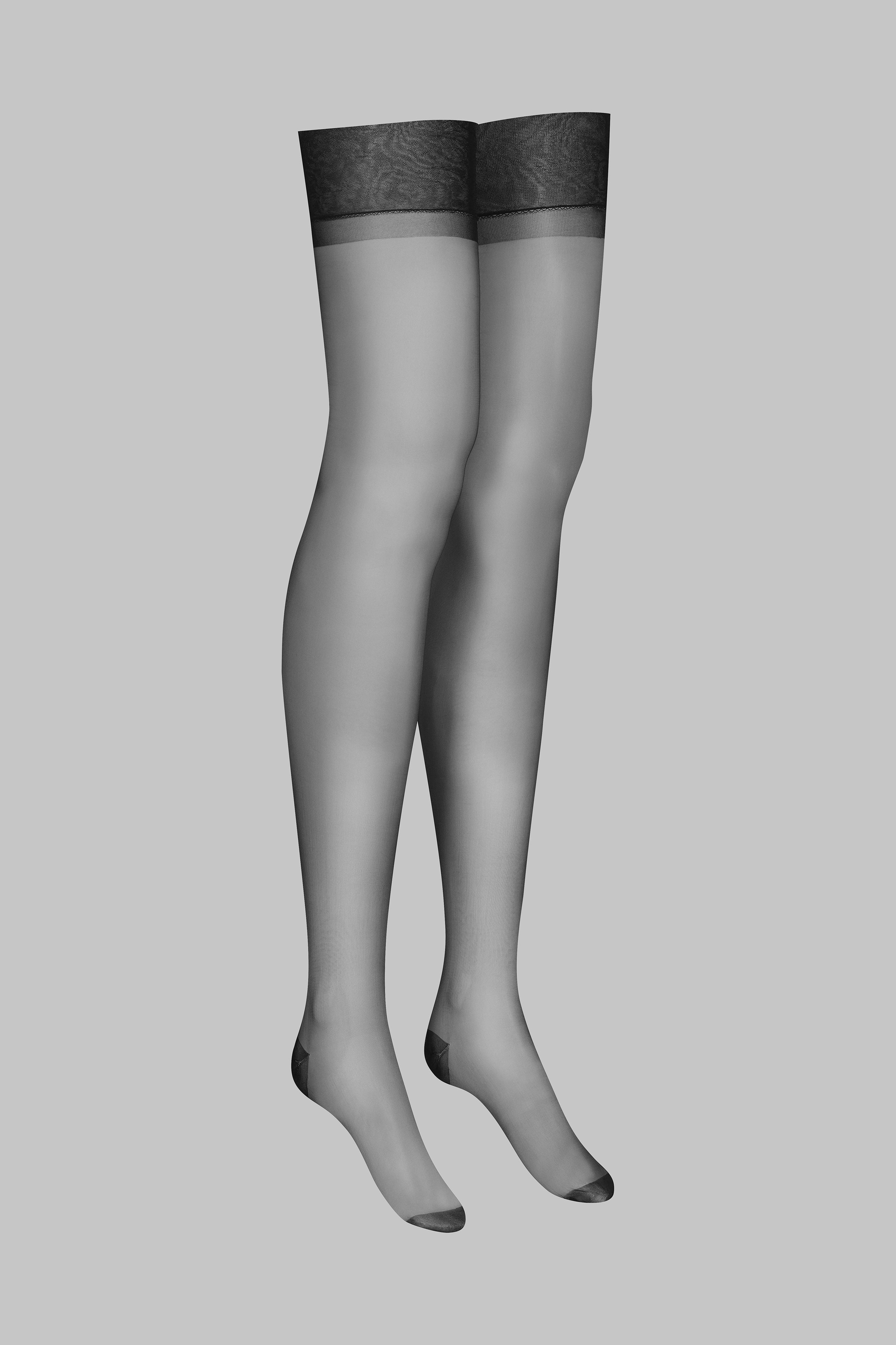 Calze velate in nylon - Nero - Legwear