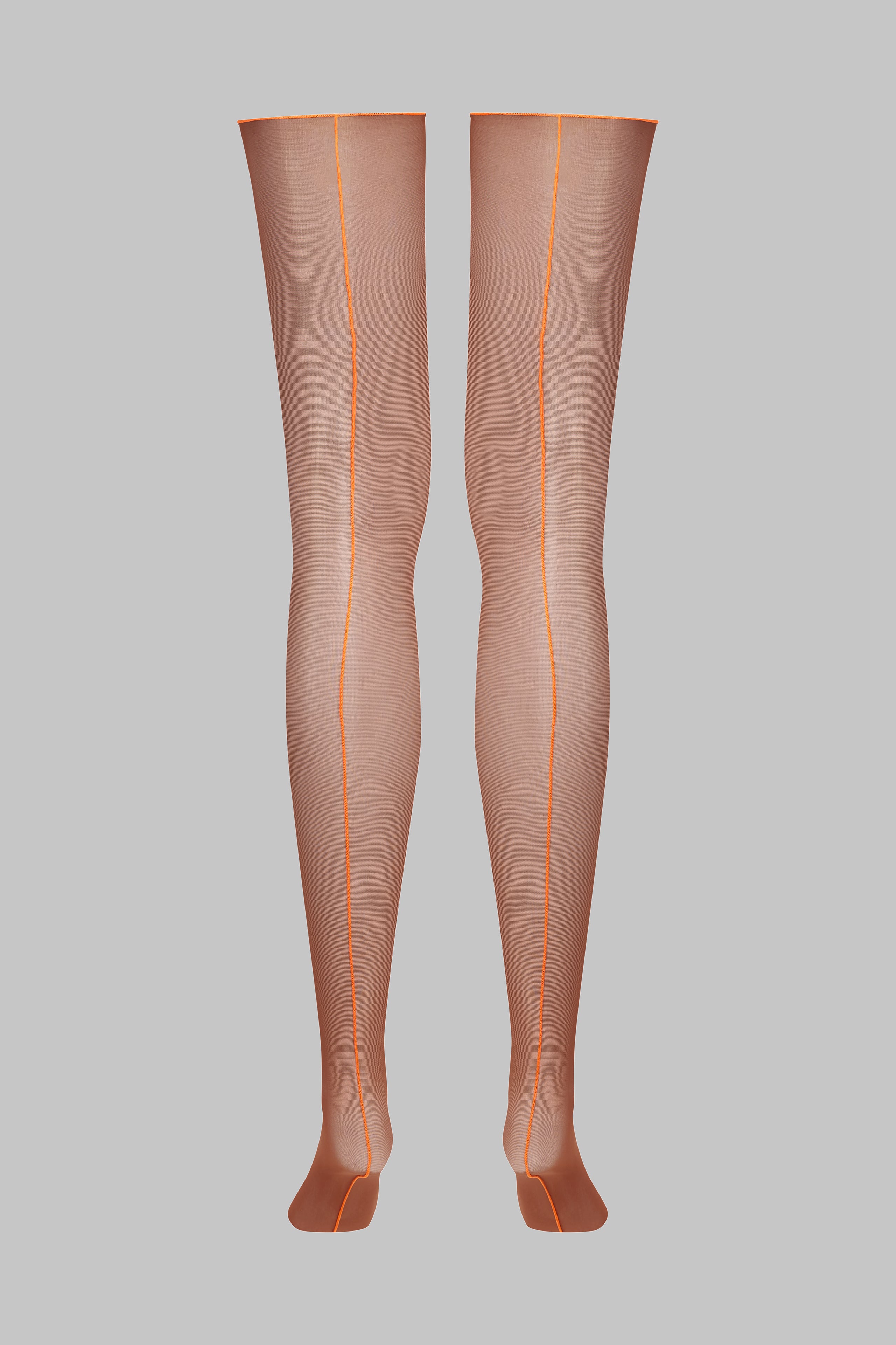 20D neon seam rolled stockings - Legwear