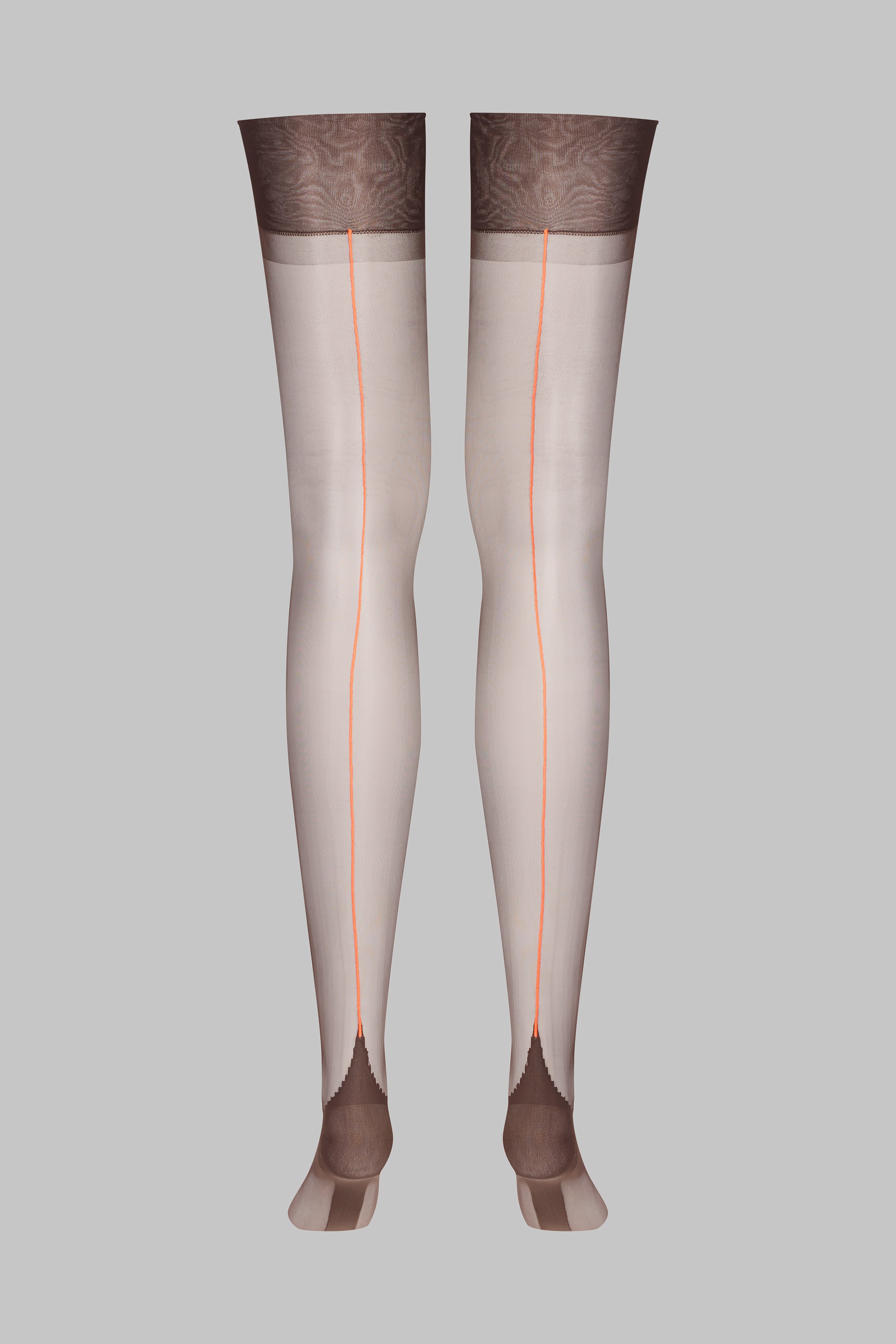 Autentiche calze velate in nylon con cucitura fluo - 15D - Legwear