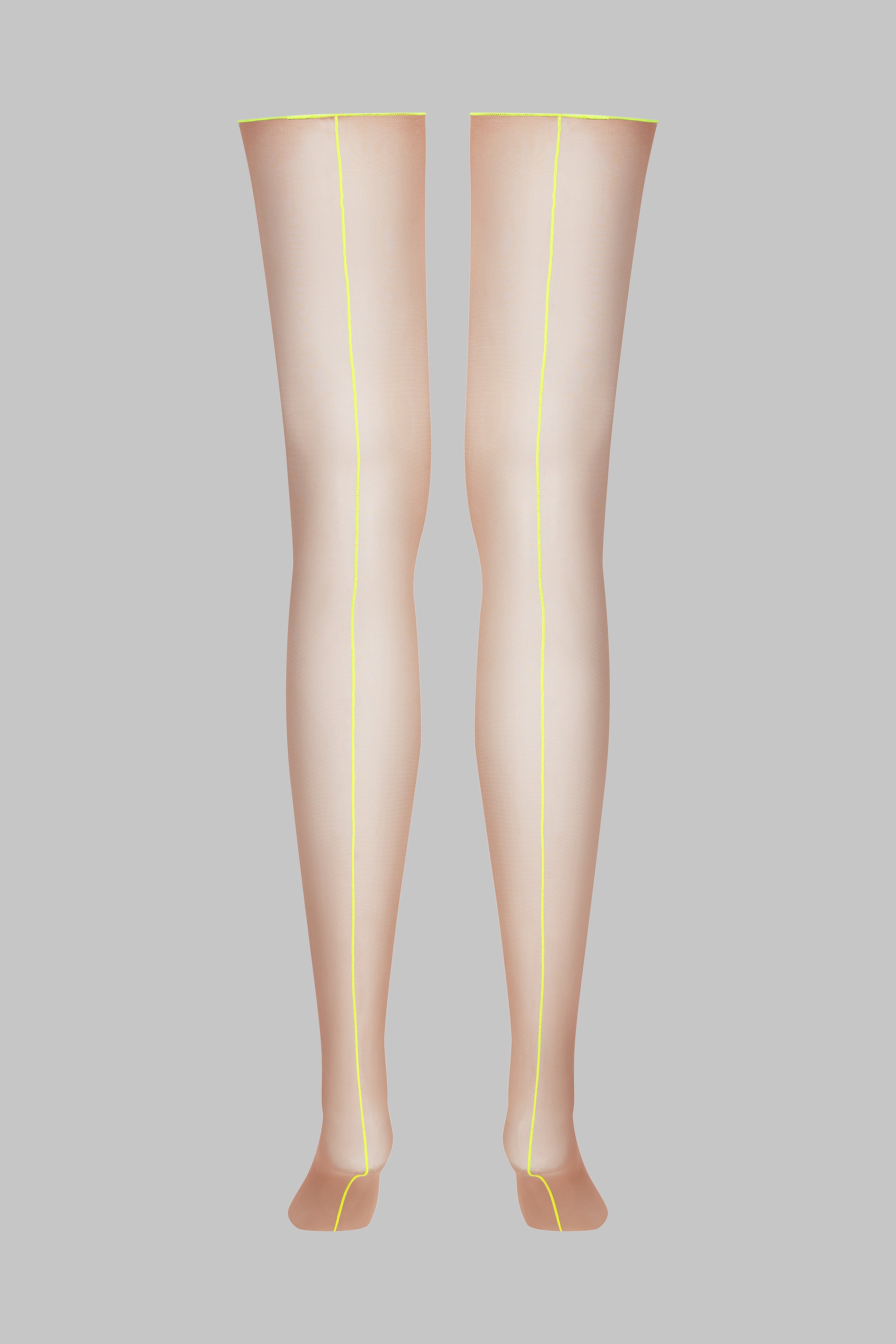 20D neon seam rolled stockings - Legwear