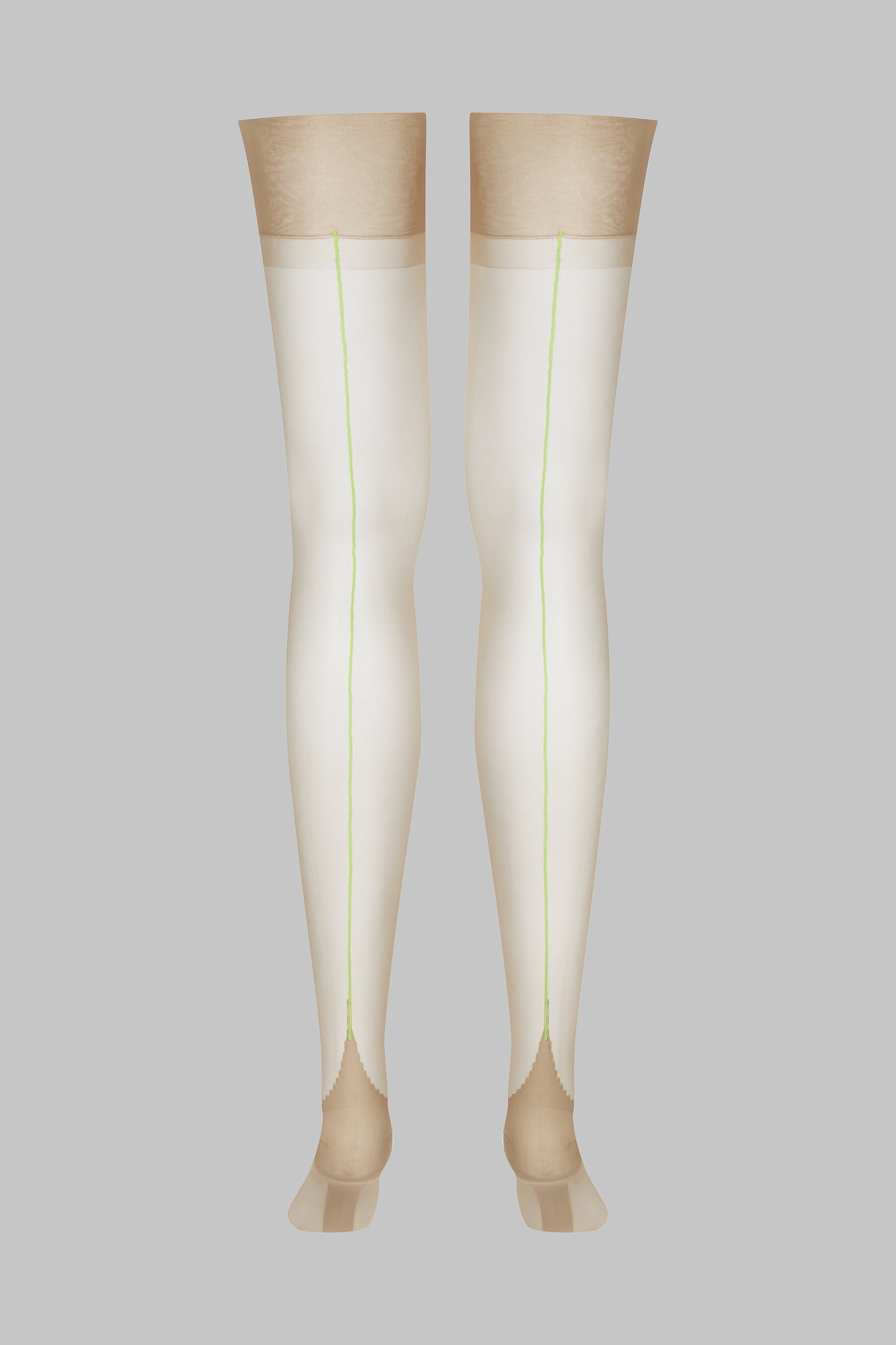 Autentiche calze velate in nylon con cucitura fluo - 15D - Legwear