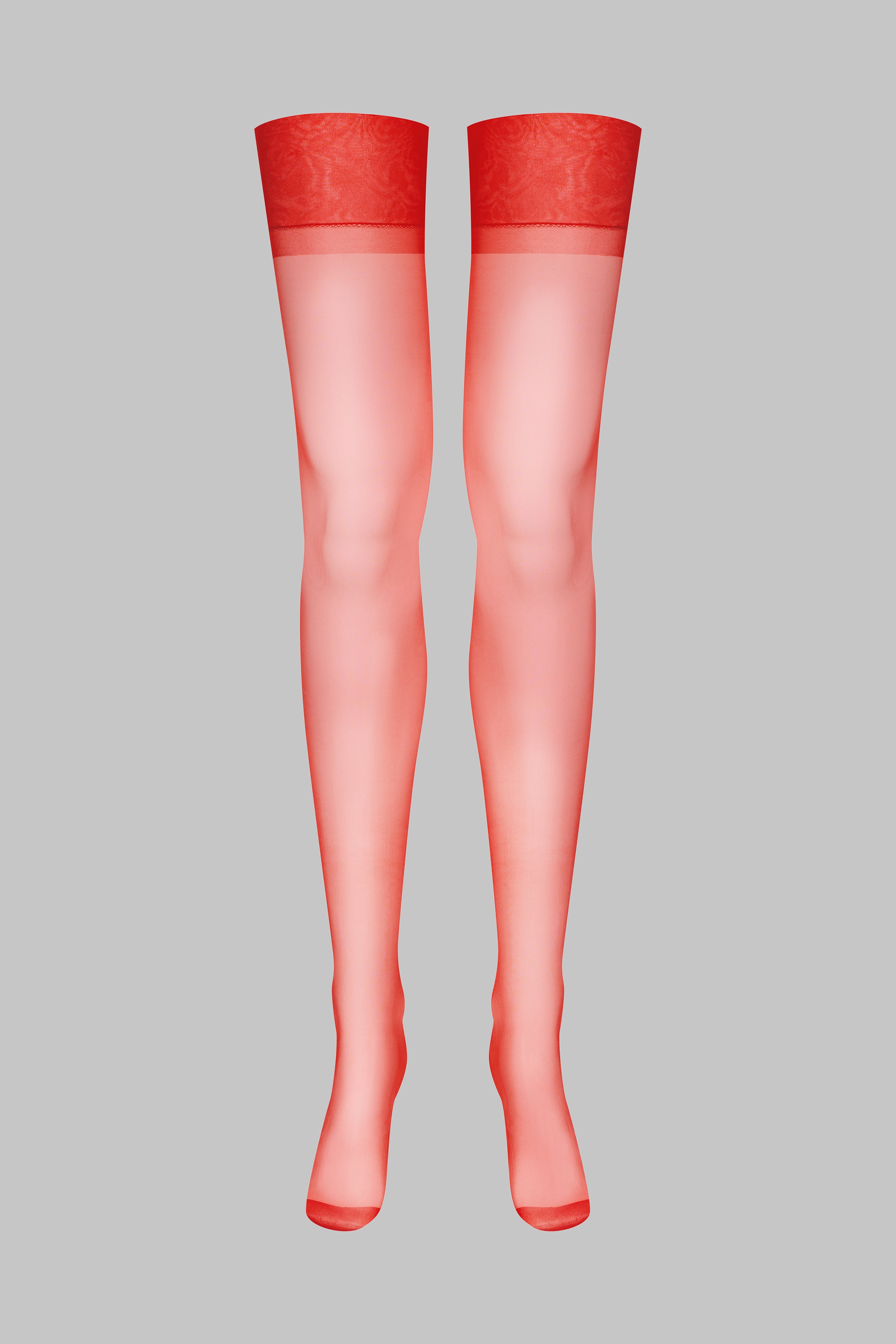 Calze velate in nylon - Rosso - Les Coquetteries