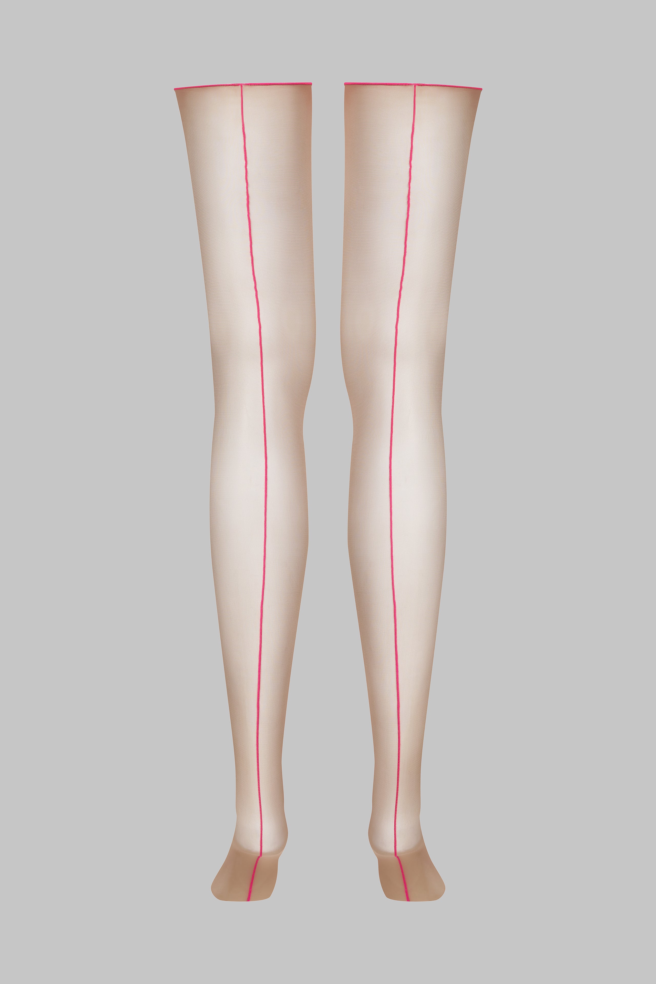 20D neon seam rolled stockings - Legwear
