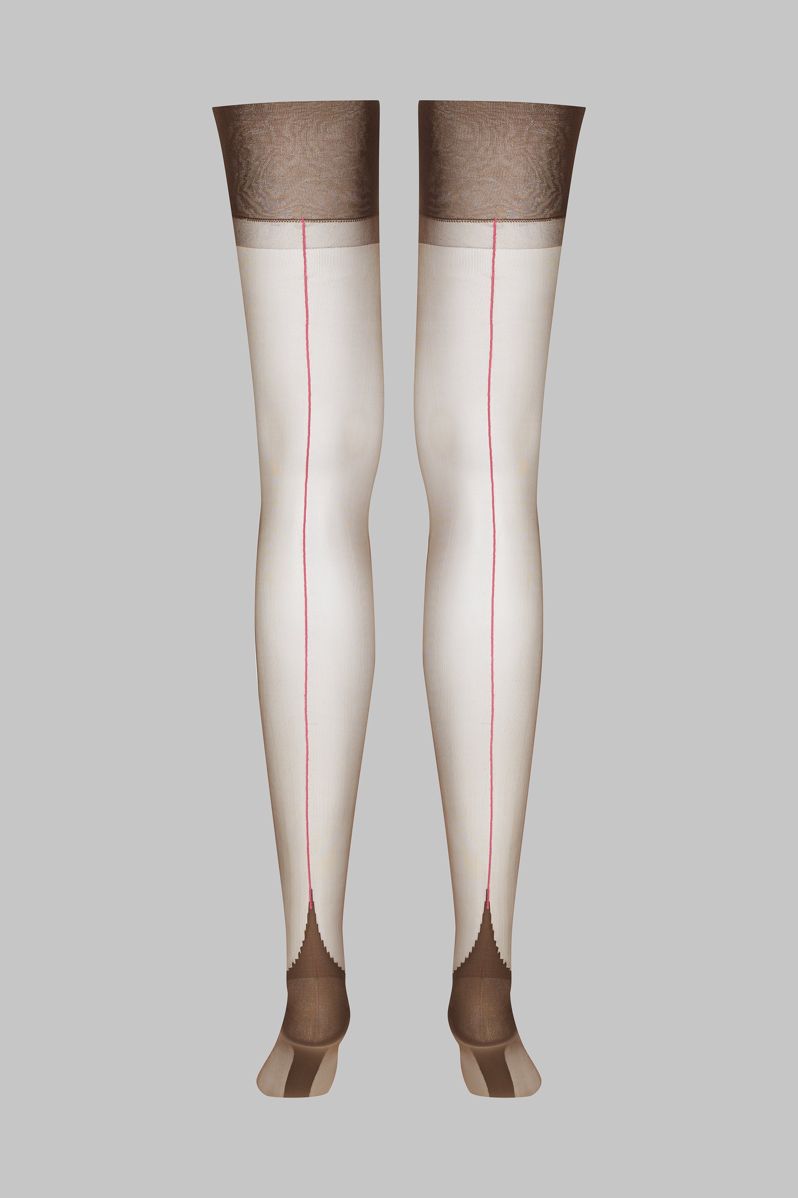 Autentiche calze velate in nylon con cucitura fluo - 15D - Legwear