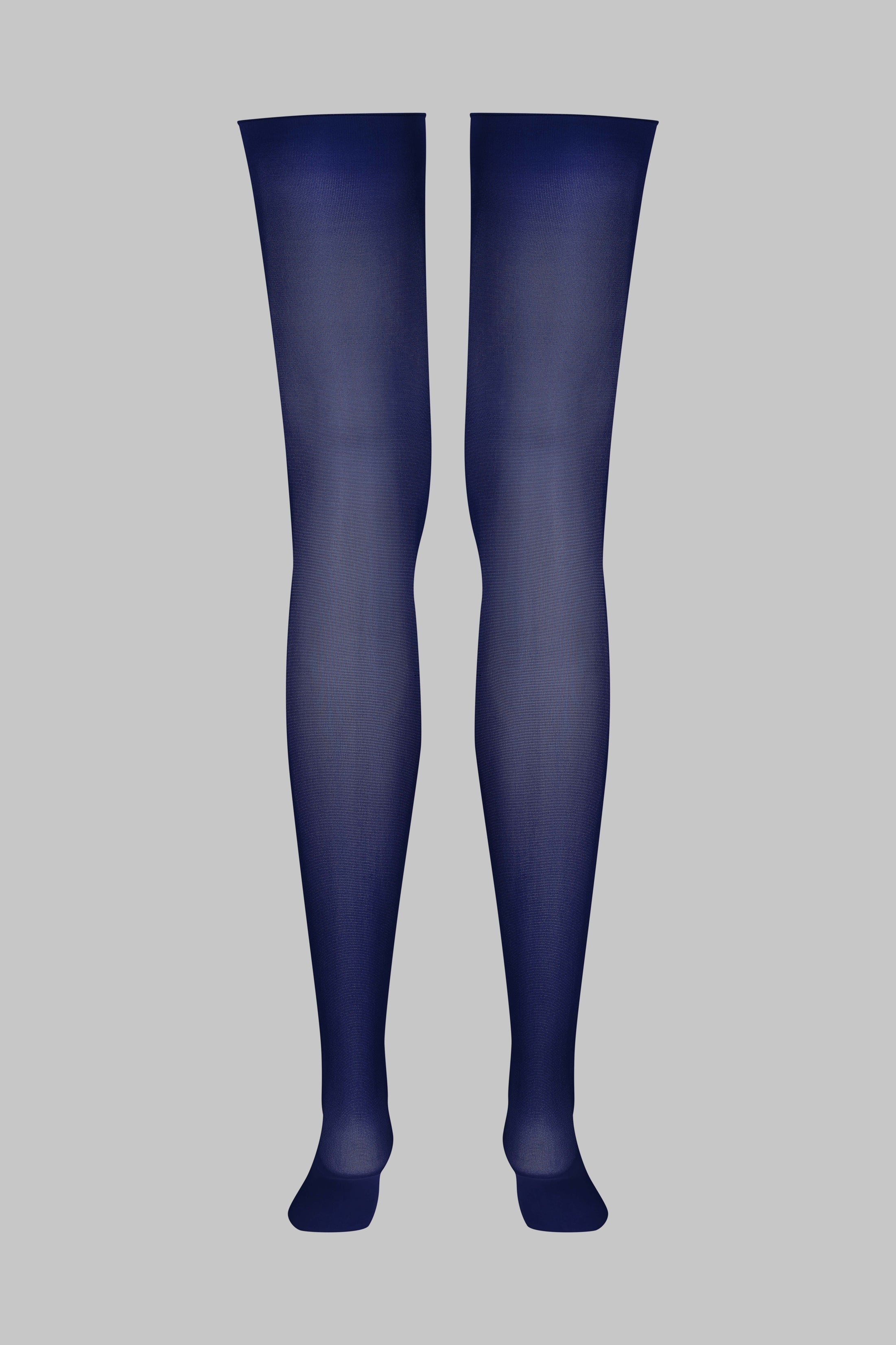 Strümpfe mit gerolltem Schnitt 40D - Marineblau - LEGWEAR