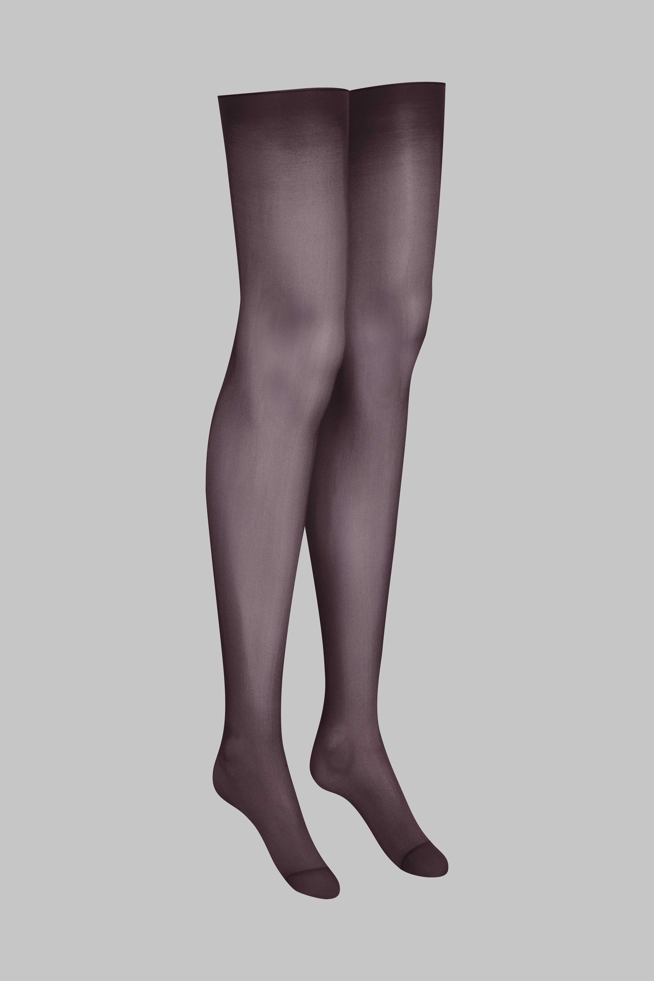 Strümpfe mit gerolltem Schnitt 40D - Braun - LEGWEAR