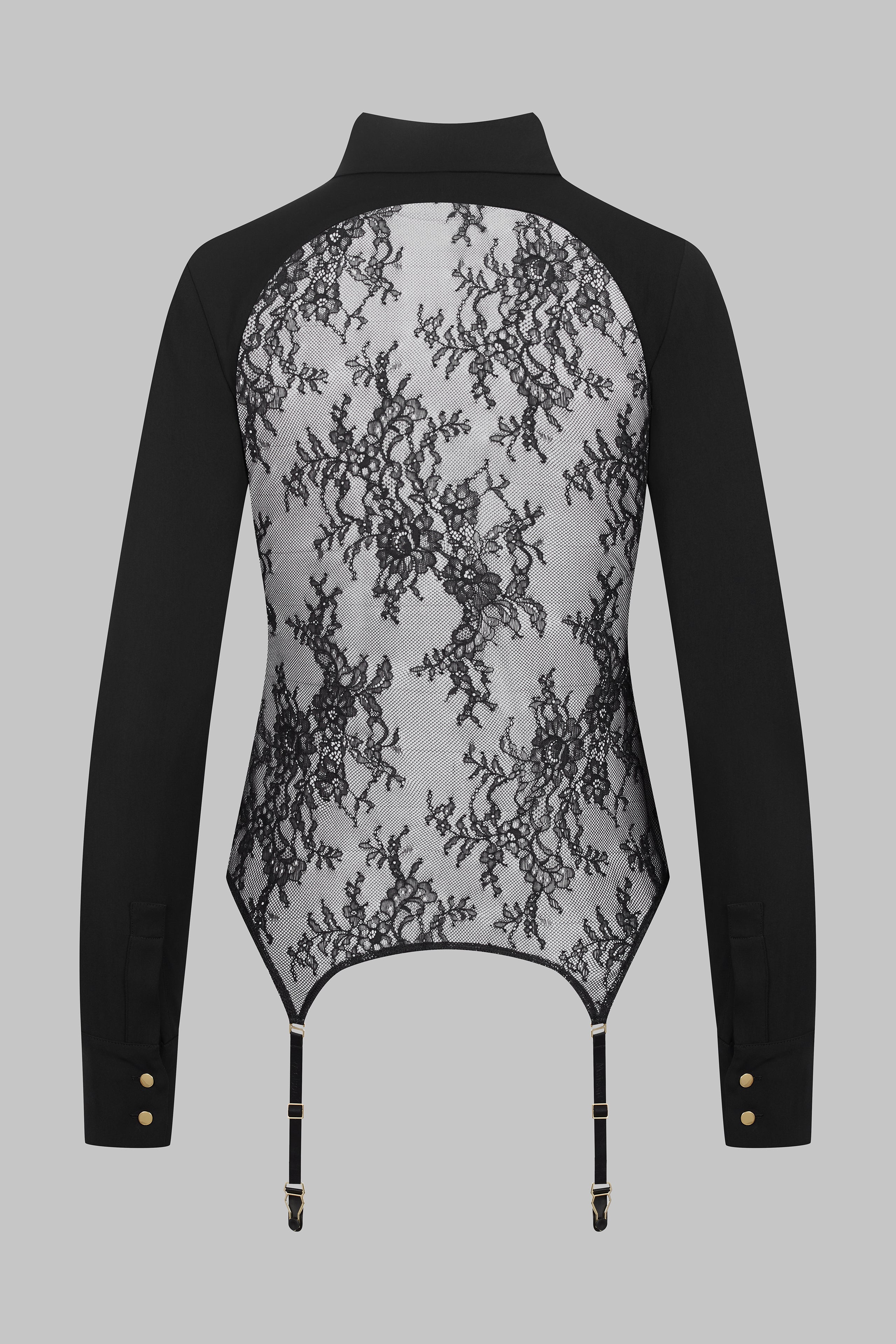 032 Back lace garter shirt - Le Vestiaire
