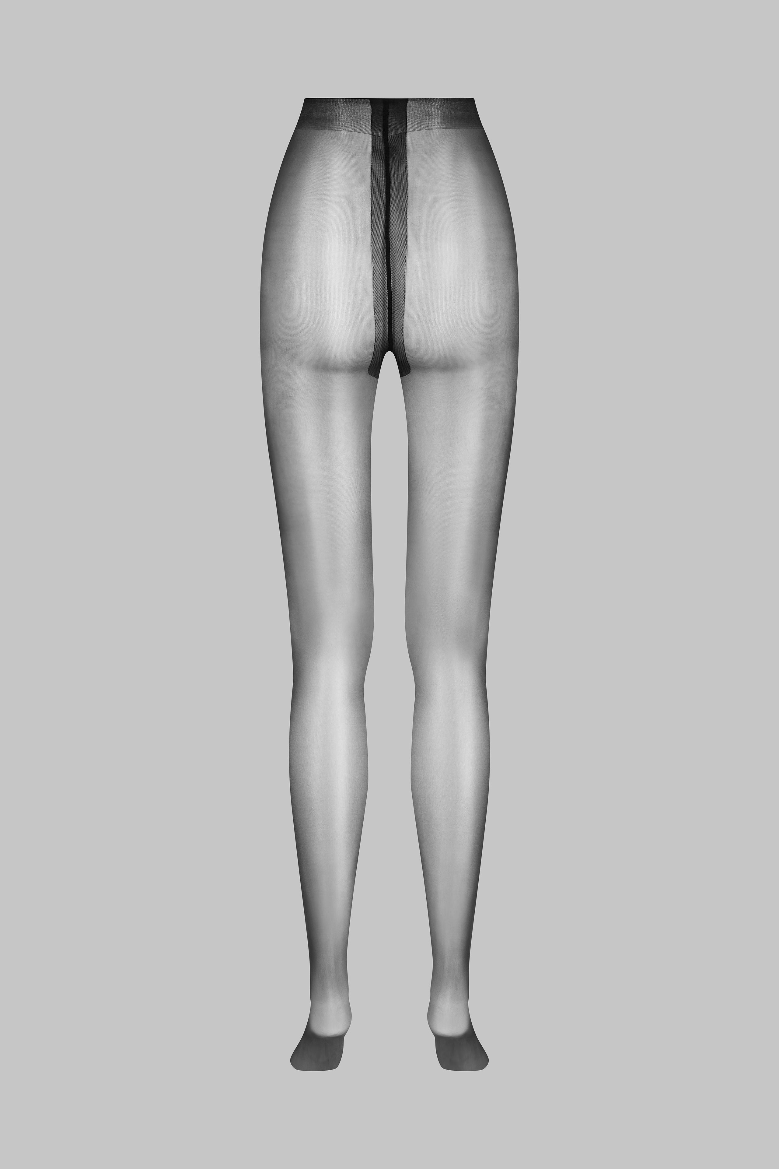 Glänzende Strumpfhose 10D - Schwarz - Legwear