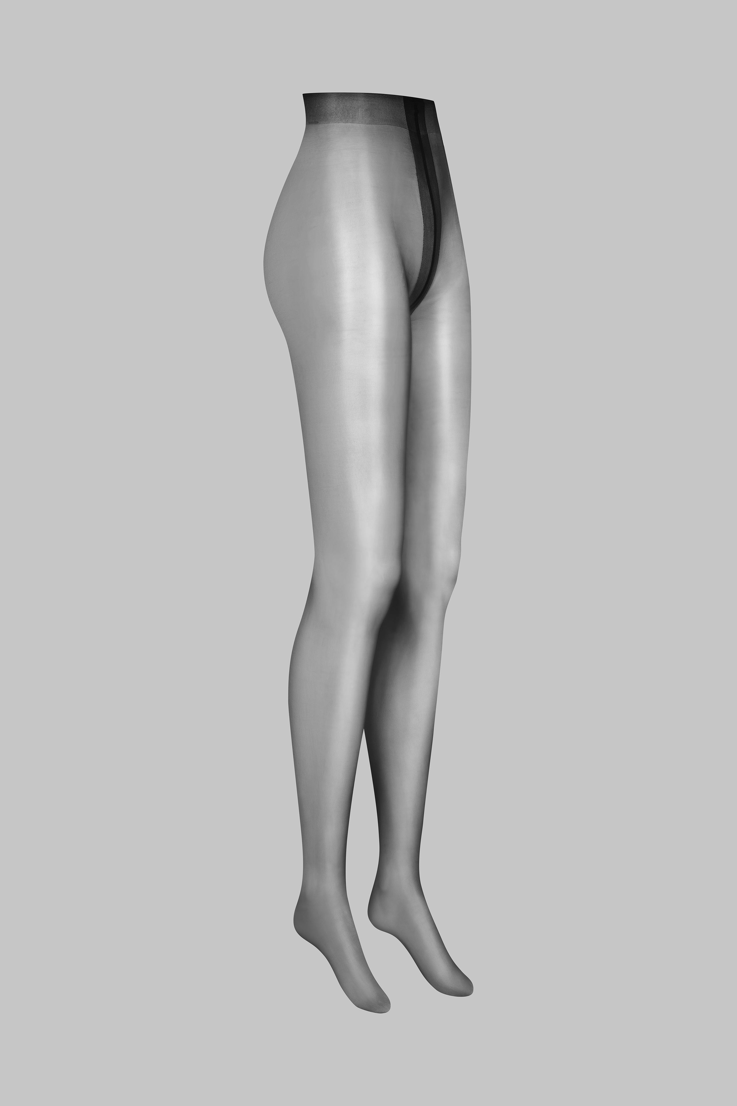 Glänzende Strumpfhose 10D - Schwarz - Legwear