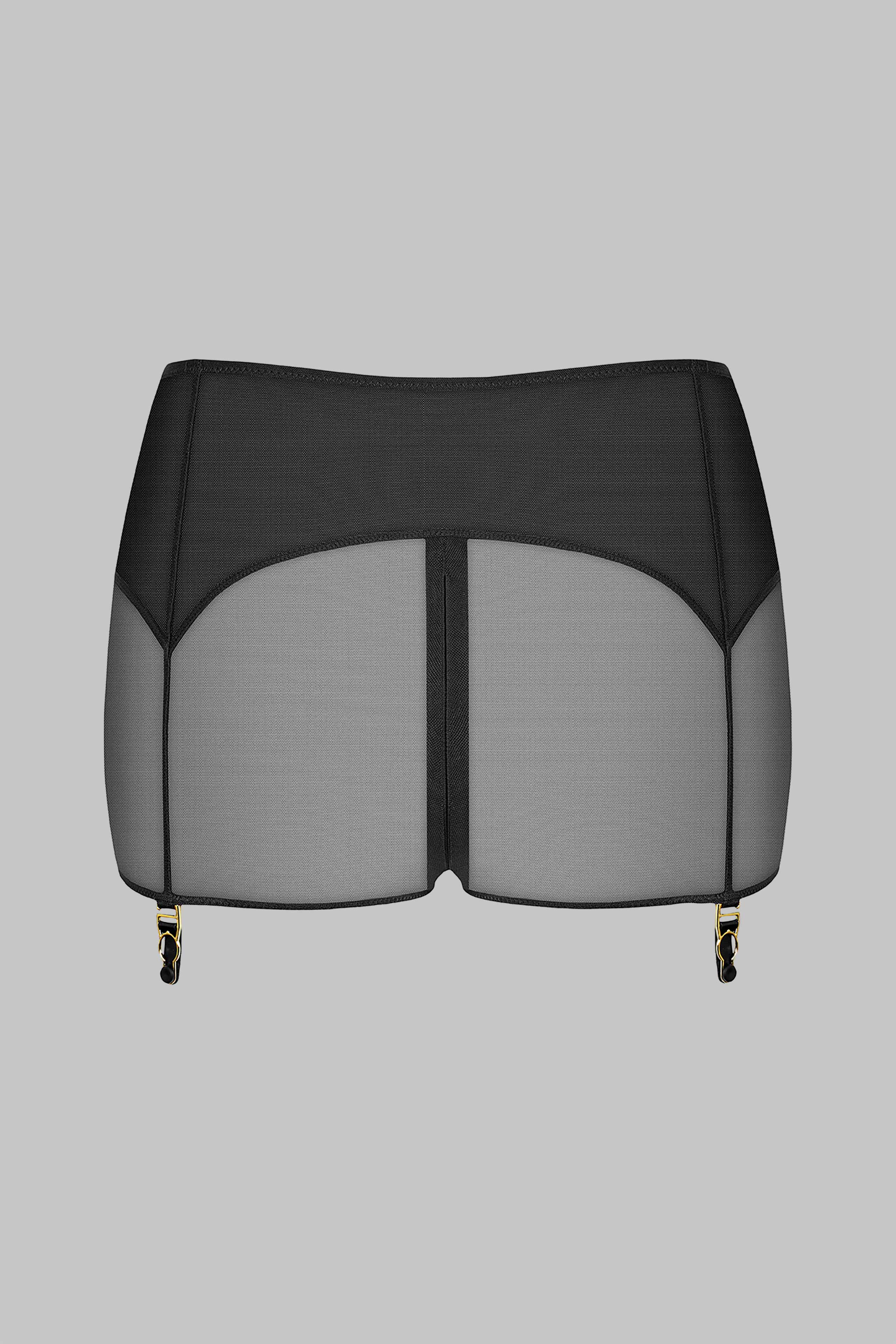 Shorty zippé porte-jarretelles - L&