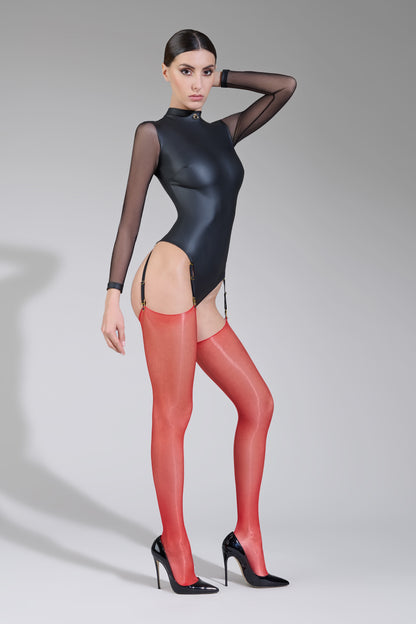 10D rolled up iced stockings - Legwear