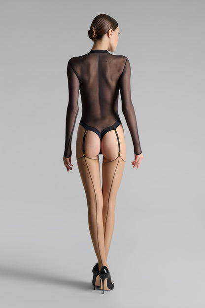 Calze con cucitura con orli tagliati arrotolati - 20D - Legwear