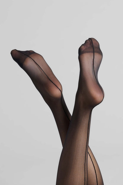 Calze con cucitura e orli tagliati arrotolati - 20D - Legwear