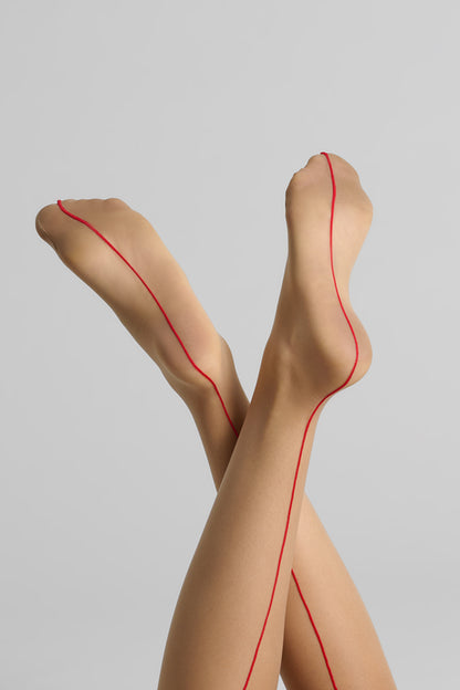 Bas coupés roulés couture 20D - Legwear