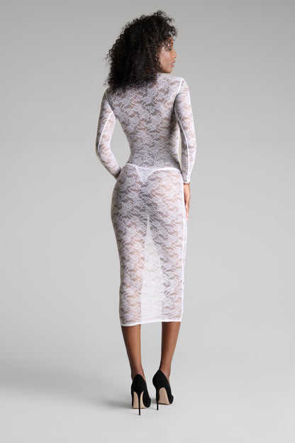 Robe midi manches longues - Flashback