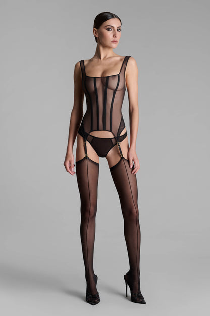 Corset with garter belt - L&