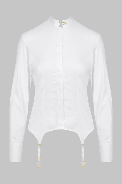 014 - Camicia di cotone con reggicalze