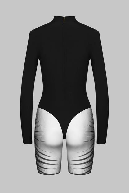 Combishort manches longues - Nuit Fauve