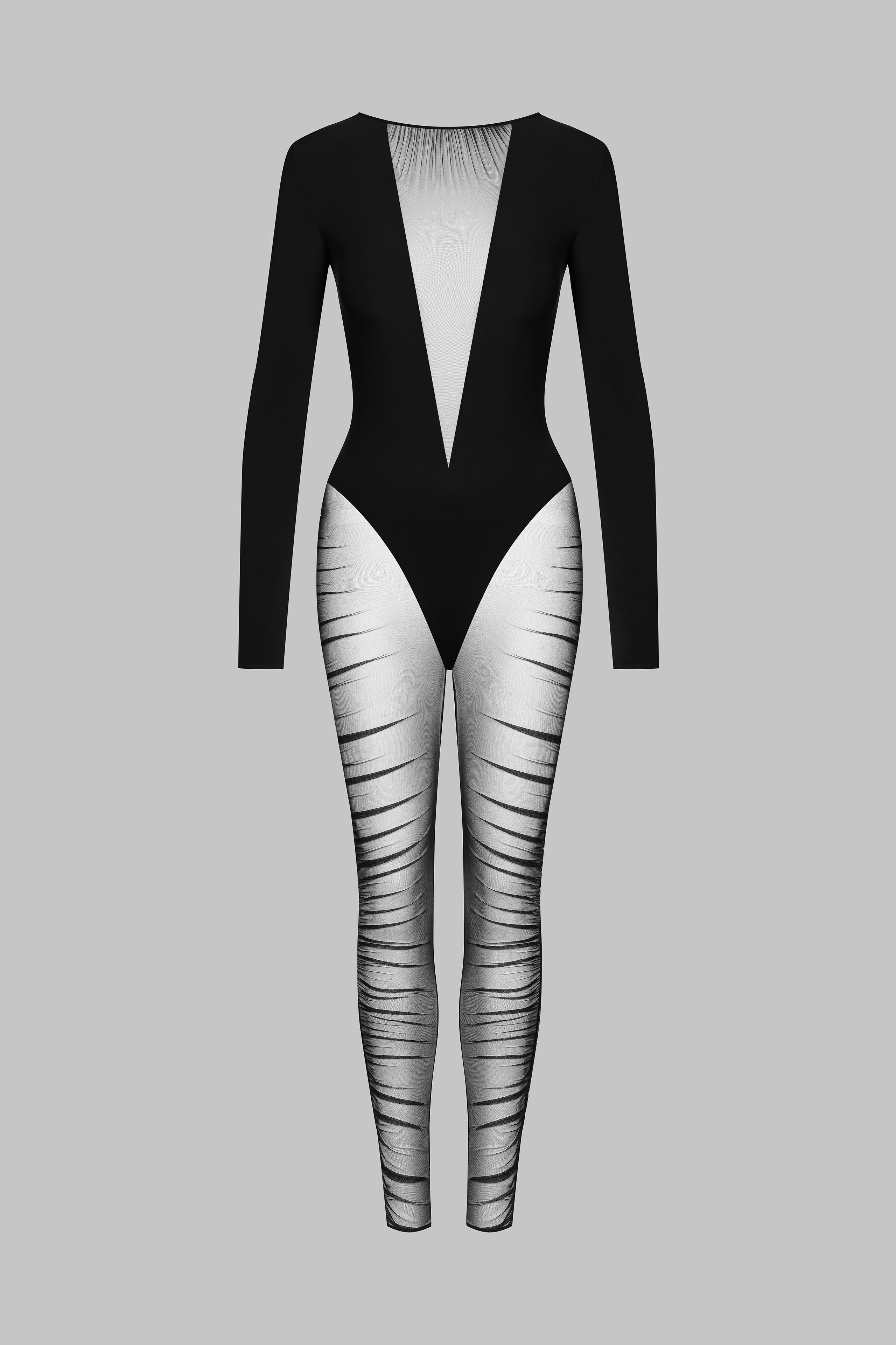 Long Sleeve Catsuit - Nuit Fauve