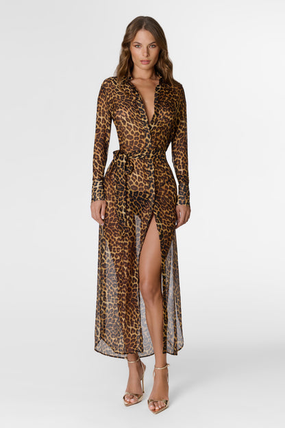 Long Shirt Dress - Safari