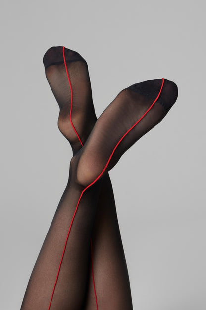 Bas jarretières couture 20D - Legwear