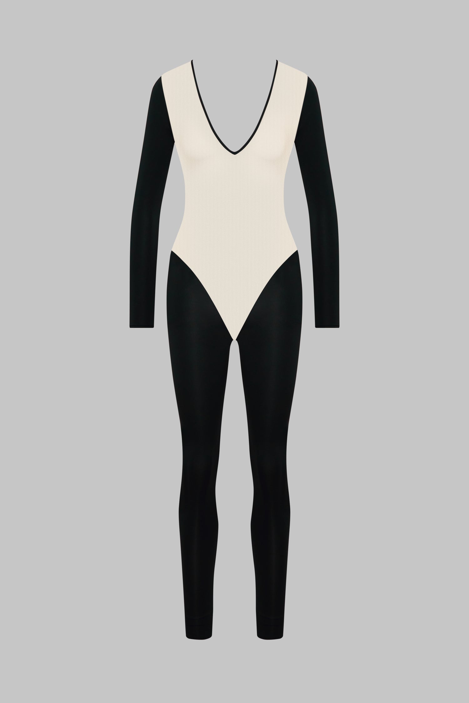 Langarm-Jumpsuit mit transparentem Rücken - Pure Tentation